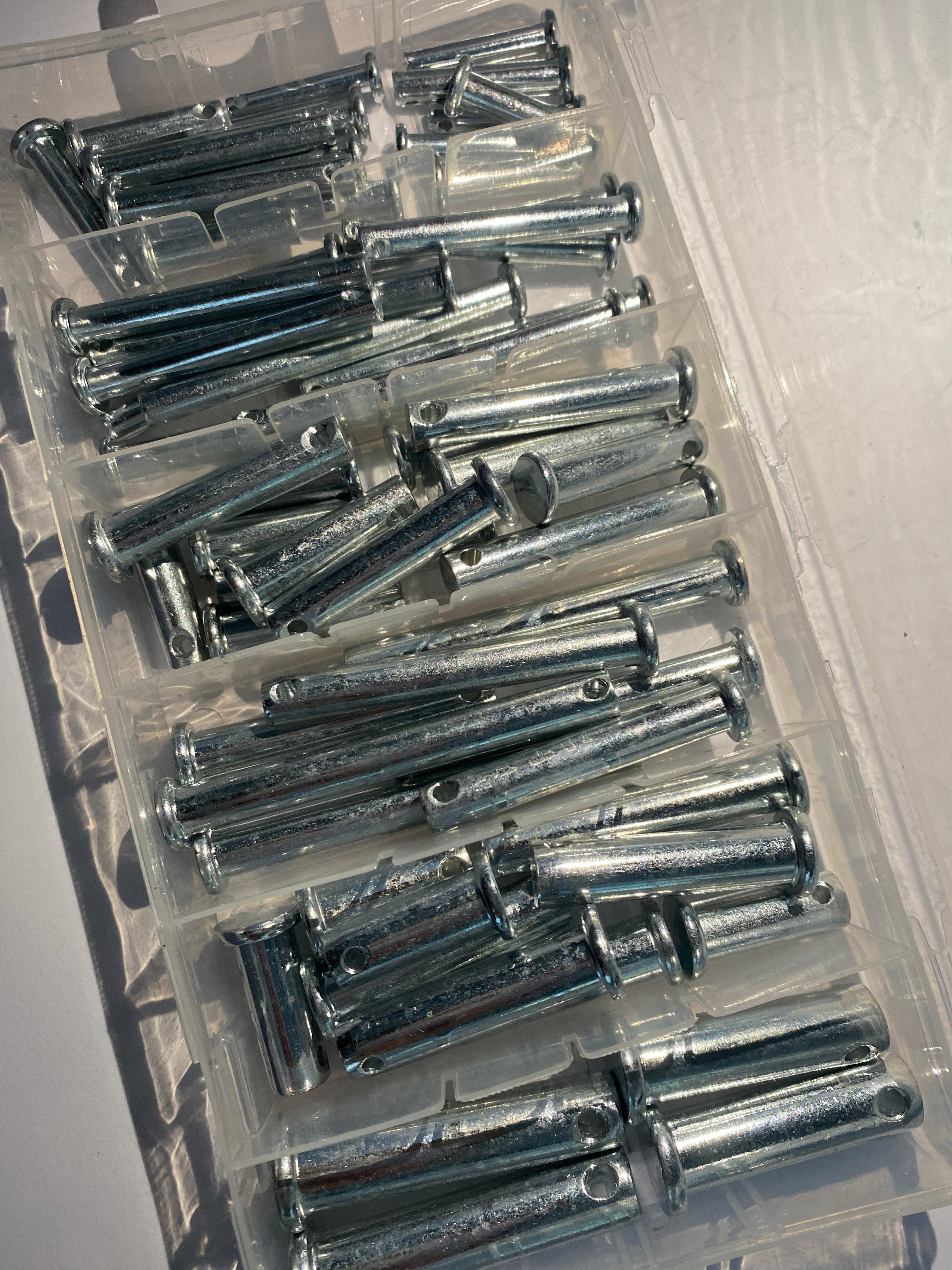 Clevis Pins - (Zinc Plated) Din 1444 | 60 PCS Large Box