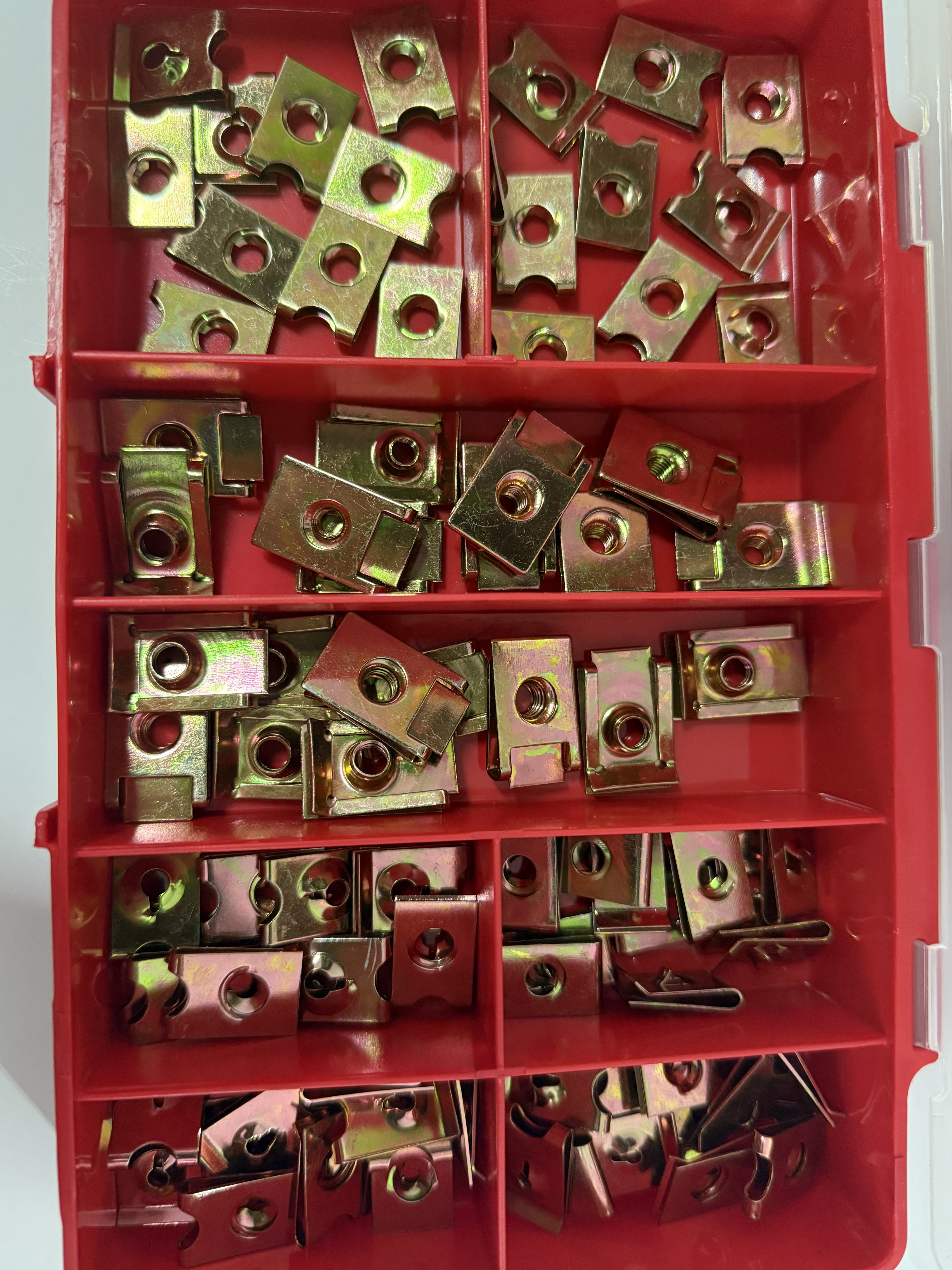 Speed Clips And Nuts (Zinc Yellow) - 90 Piece Kit