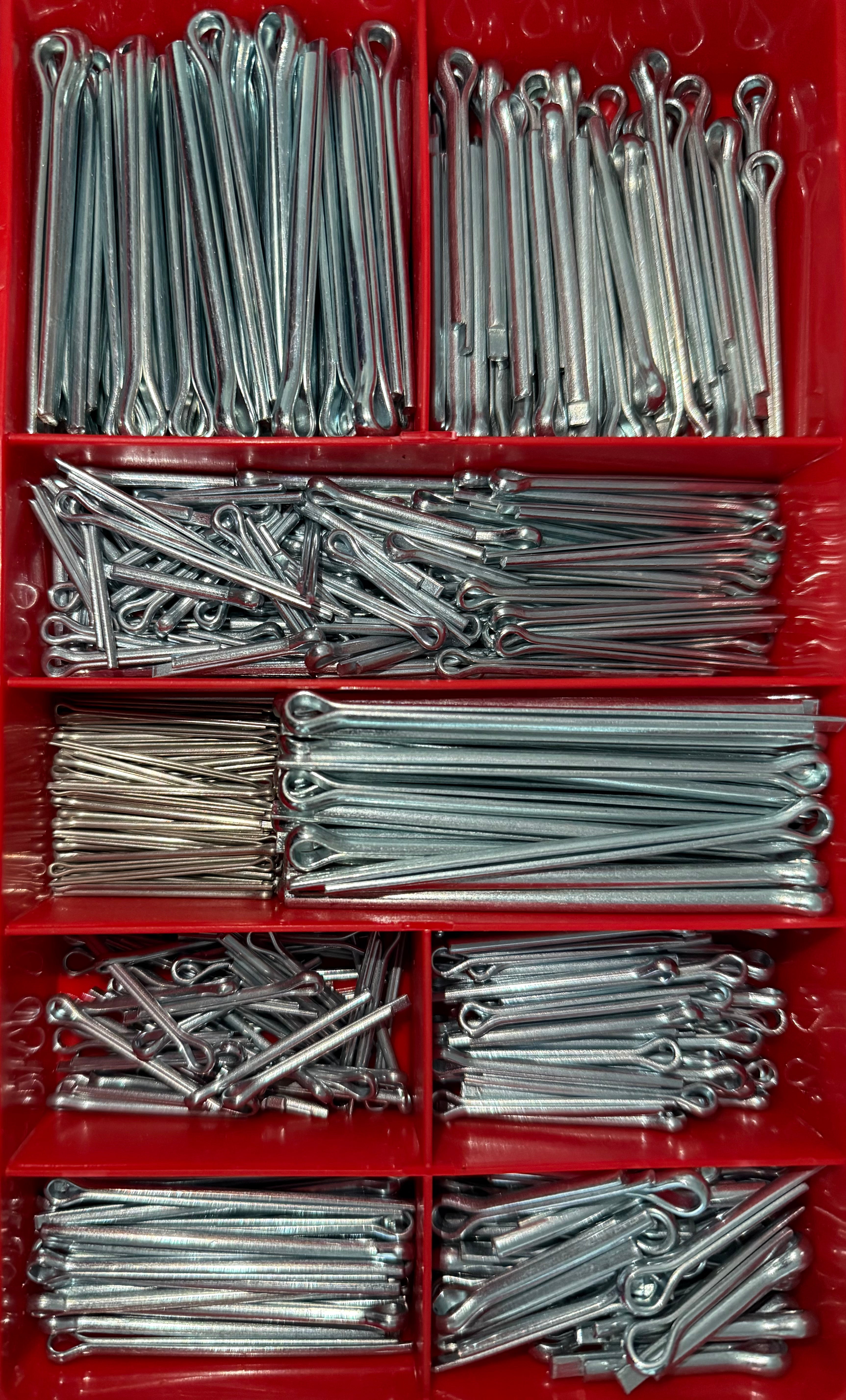 Split (Cotter) Pins – Large Assortment Kit (DIN 94) – 500 Pieces