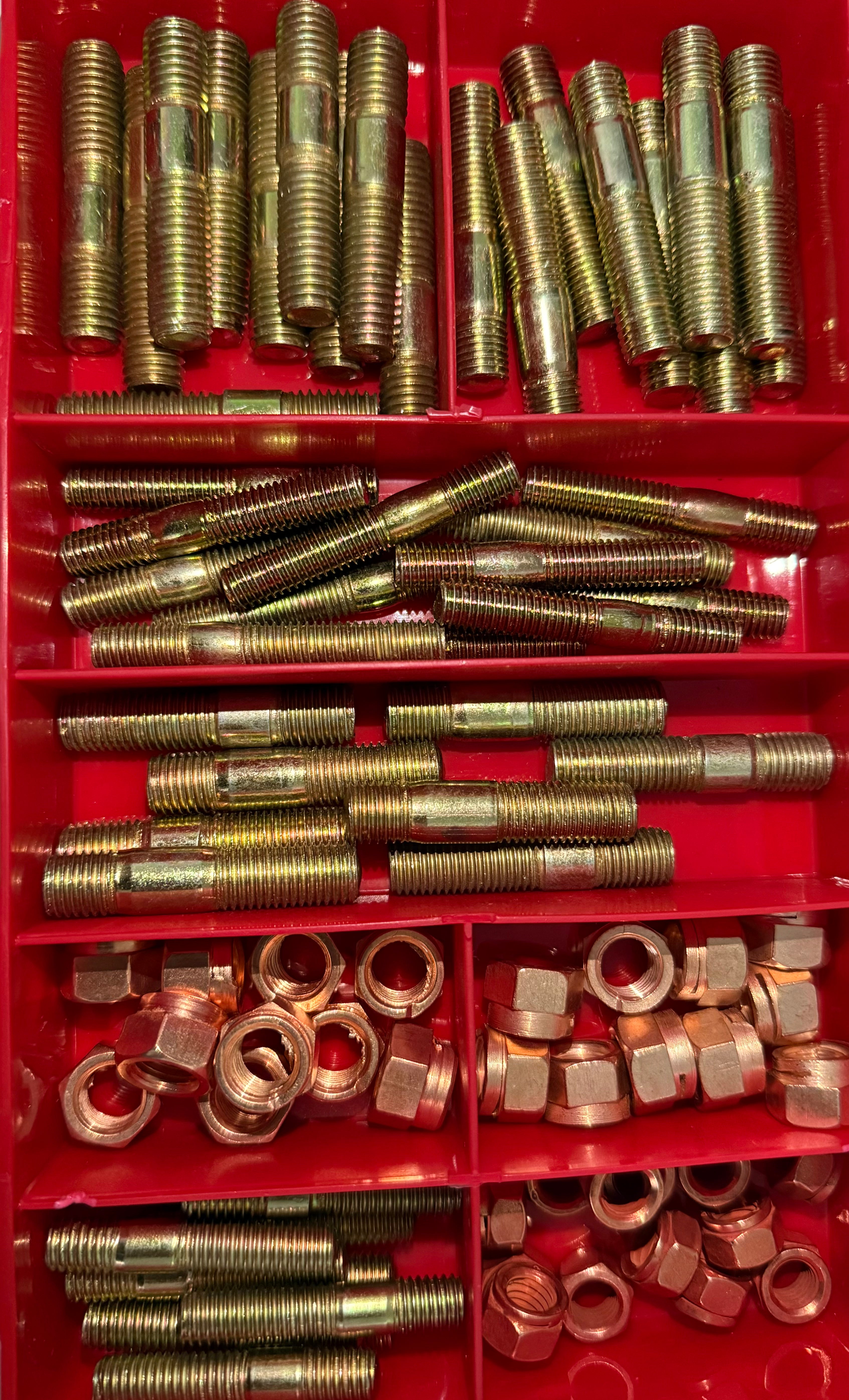 Exhaust Manifold Studs & Copper Nuts – 80 Piece Assortment Kit