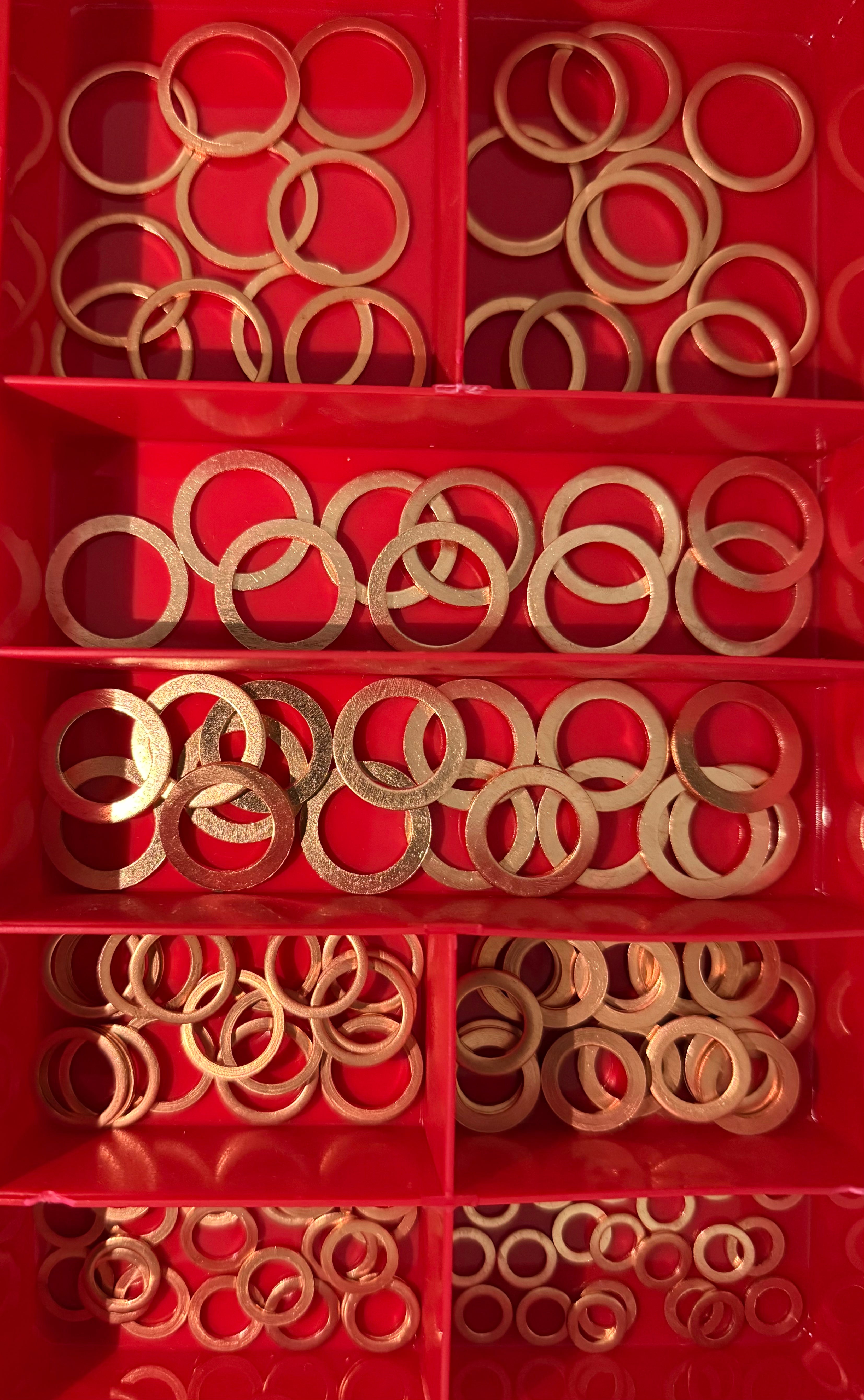 Copper Washers – Soft Annealed (Small) | DIN 7603A – 130 Piece Kit