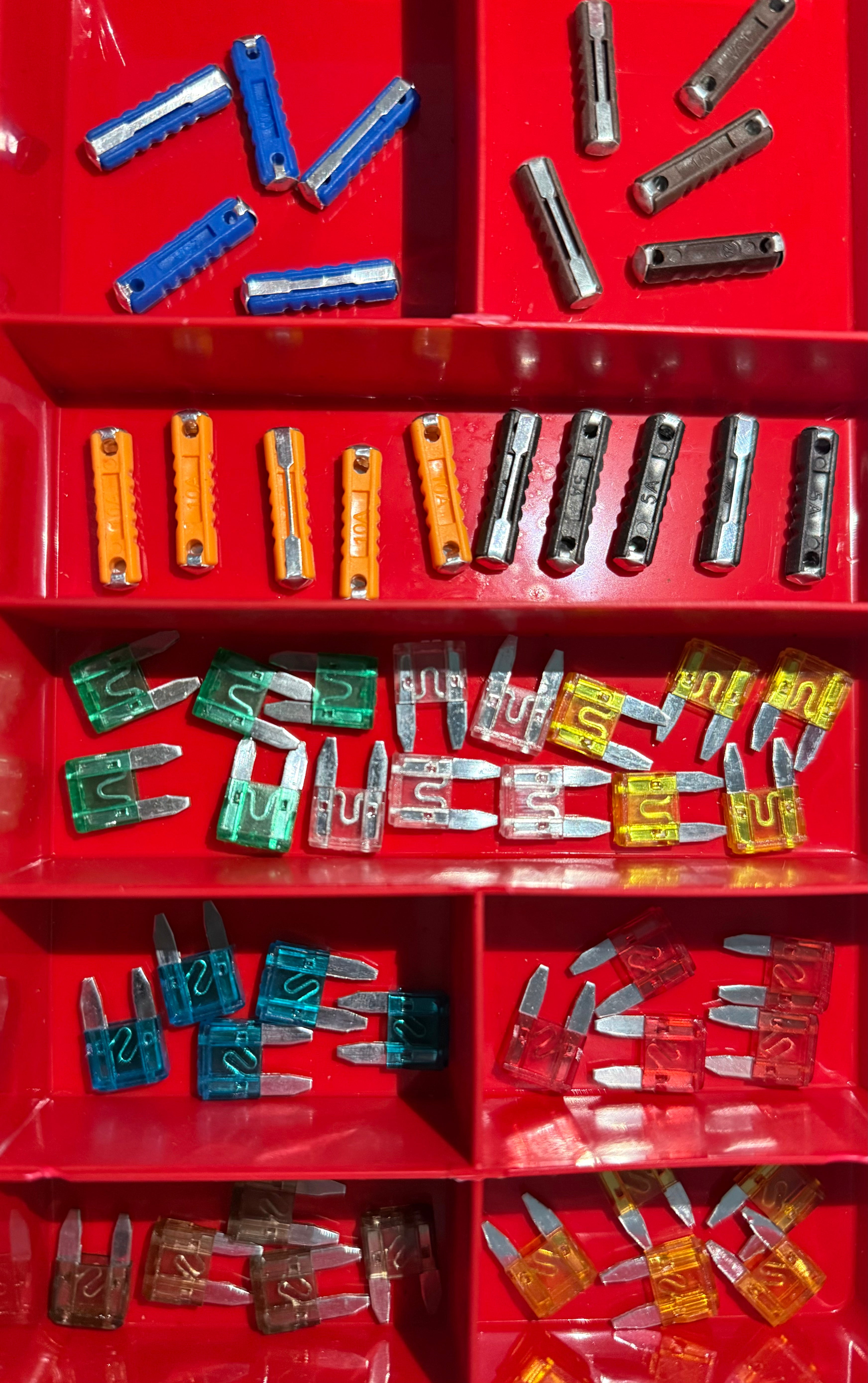 Mini Blade & Ceramic Fuses Assortment Kit – 55 Piece Automotive Fuse Set