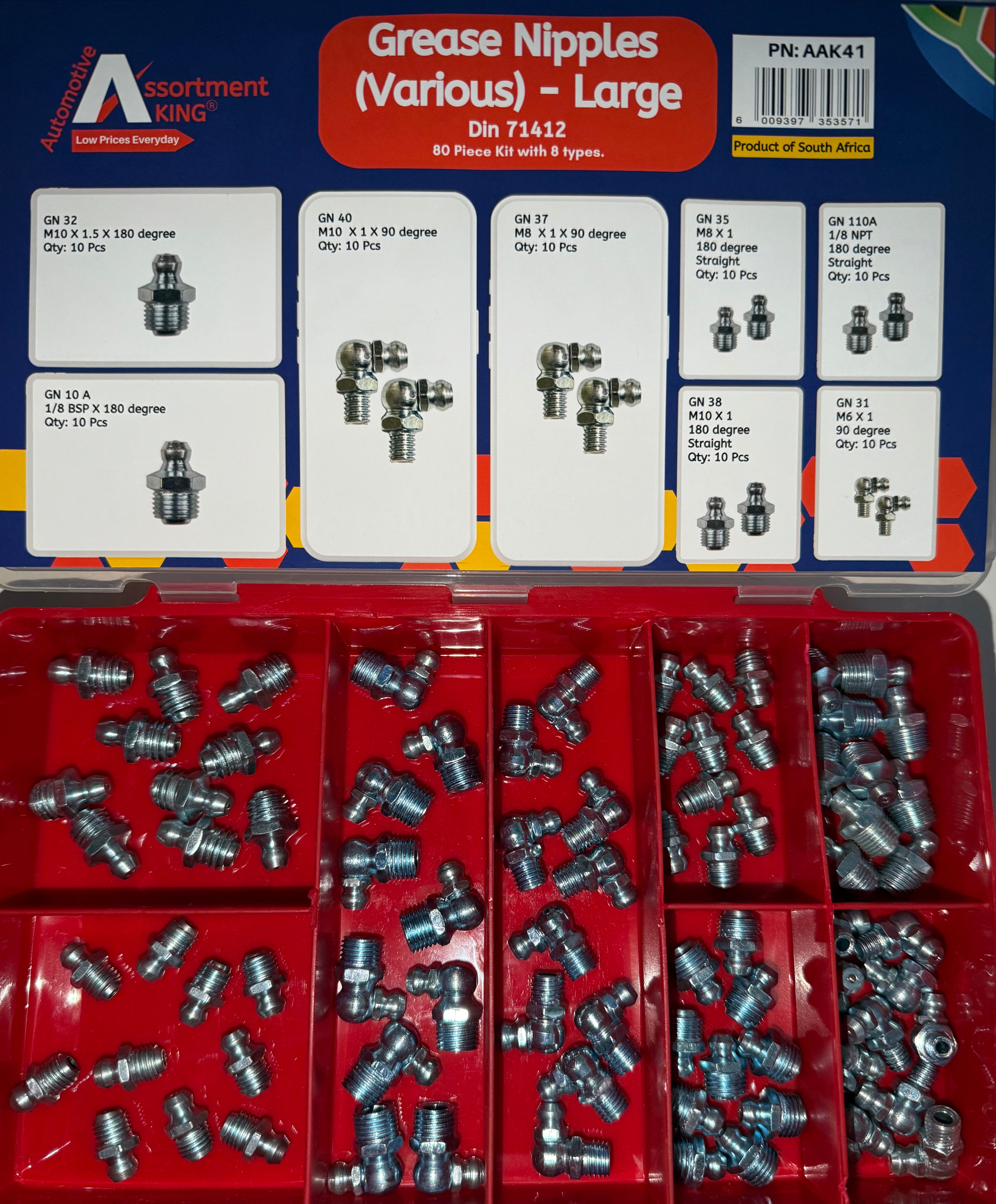 Grease Nipples (Various) - Din 71412 | 80 PCS