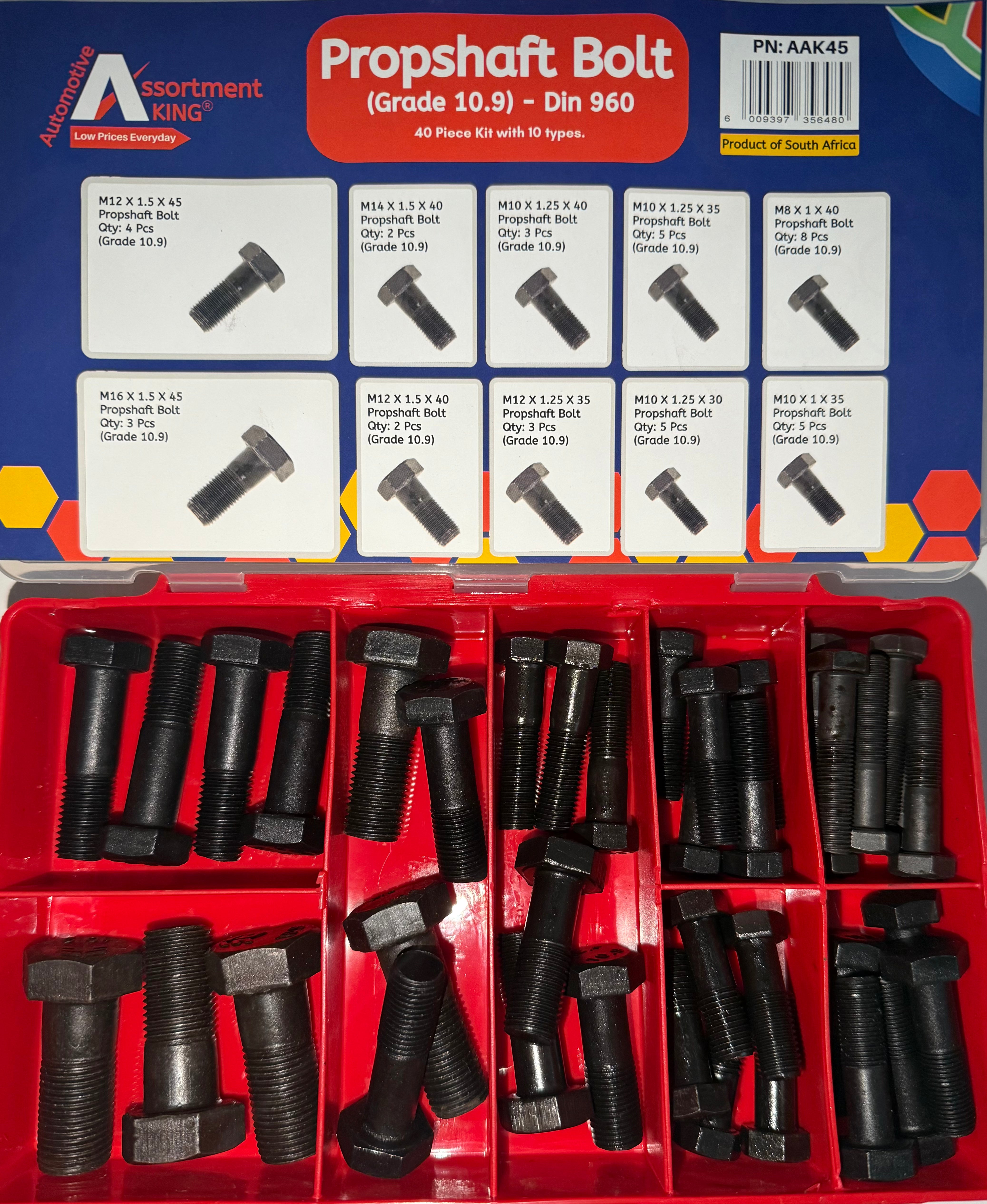 Propshaft Bolt (Grade 10.9) - Din 960 | 40 PCS