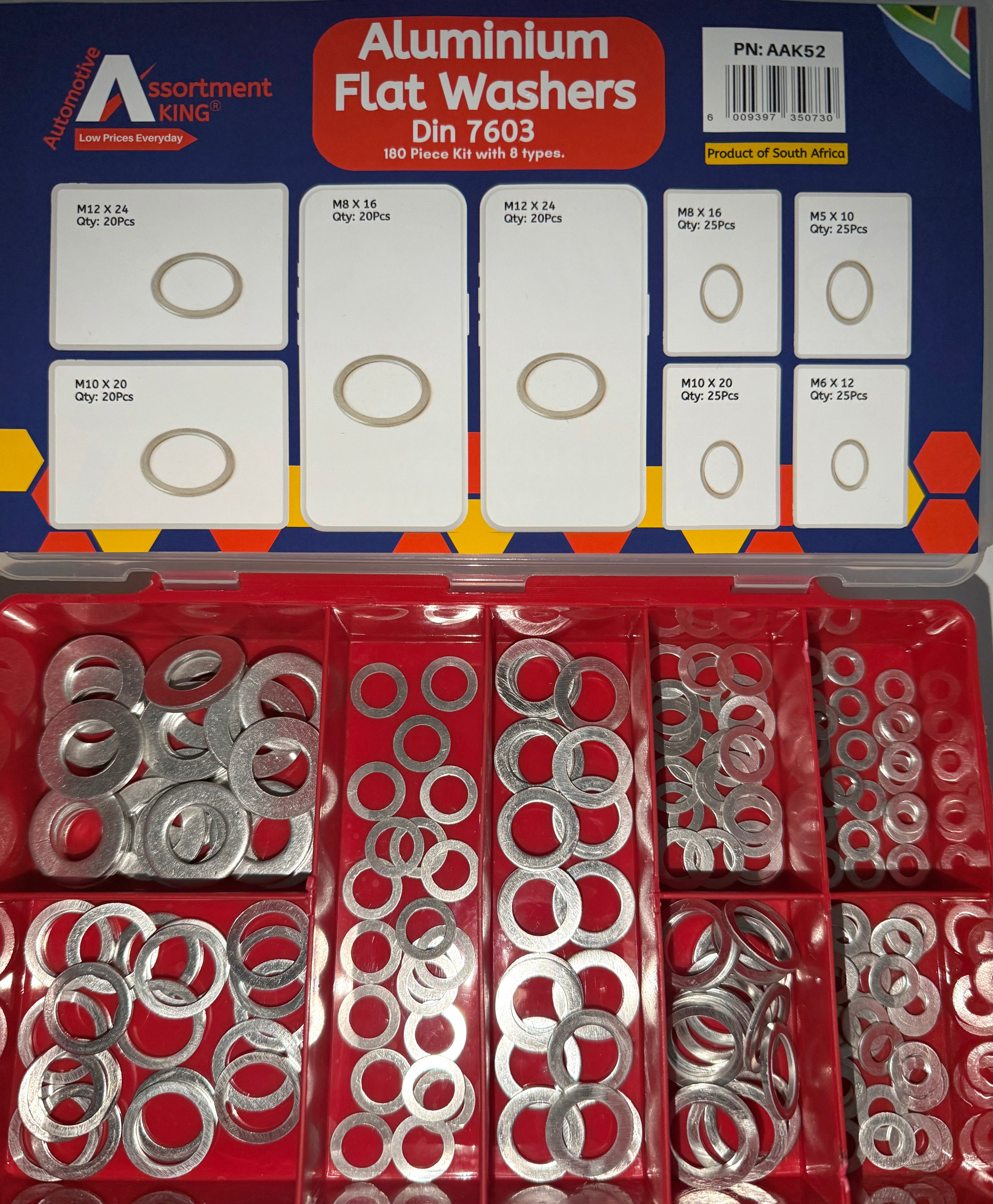 Aluminium Flat Washers - Din 7603 | 180 PCS