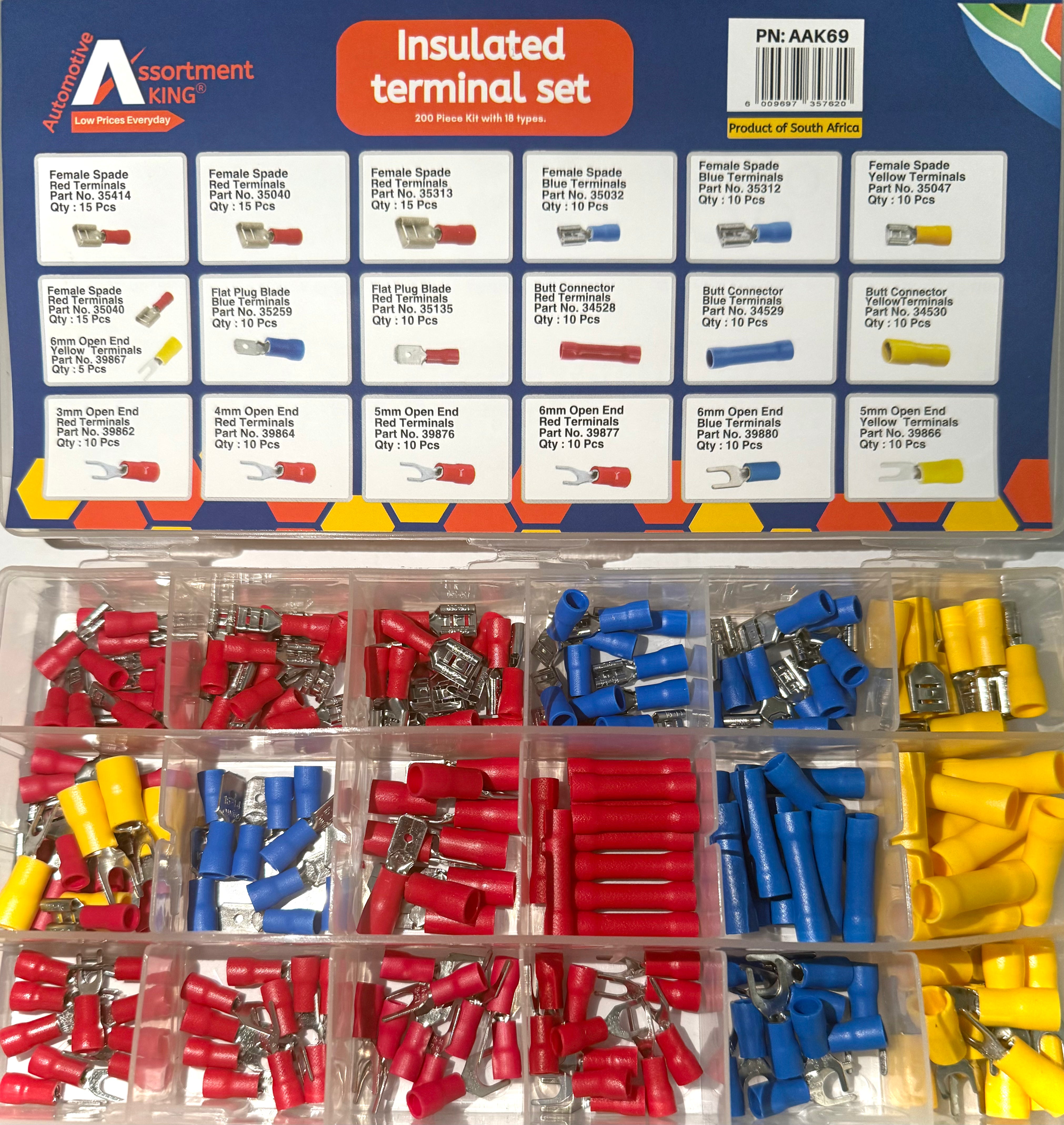 Insulated Terminal Set-200 Piece Kit