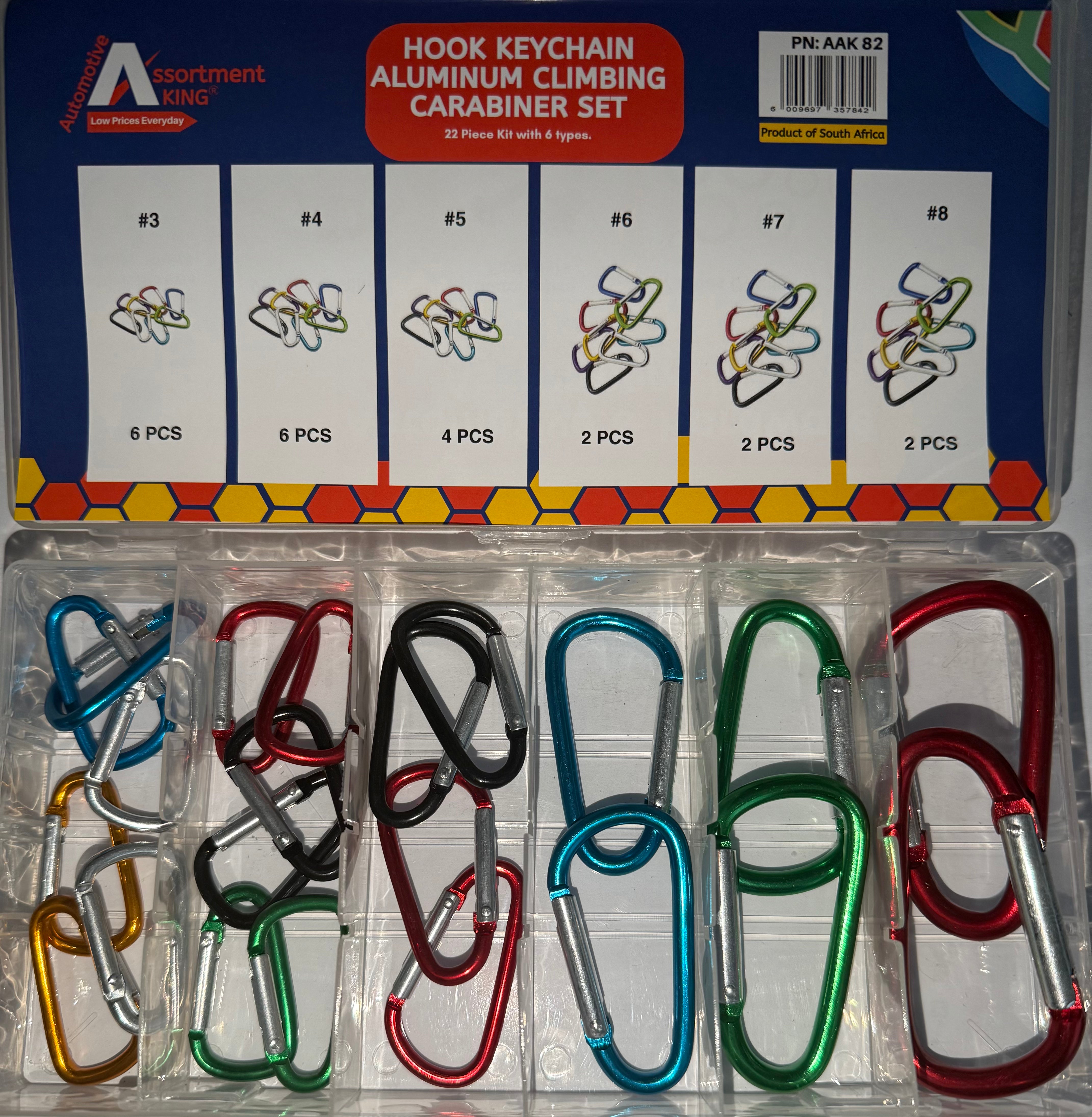 Hook Keychain Aluminum Climbing C Set (22-Piece Kit)