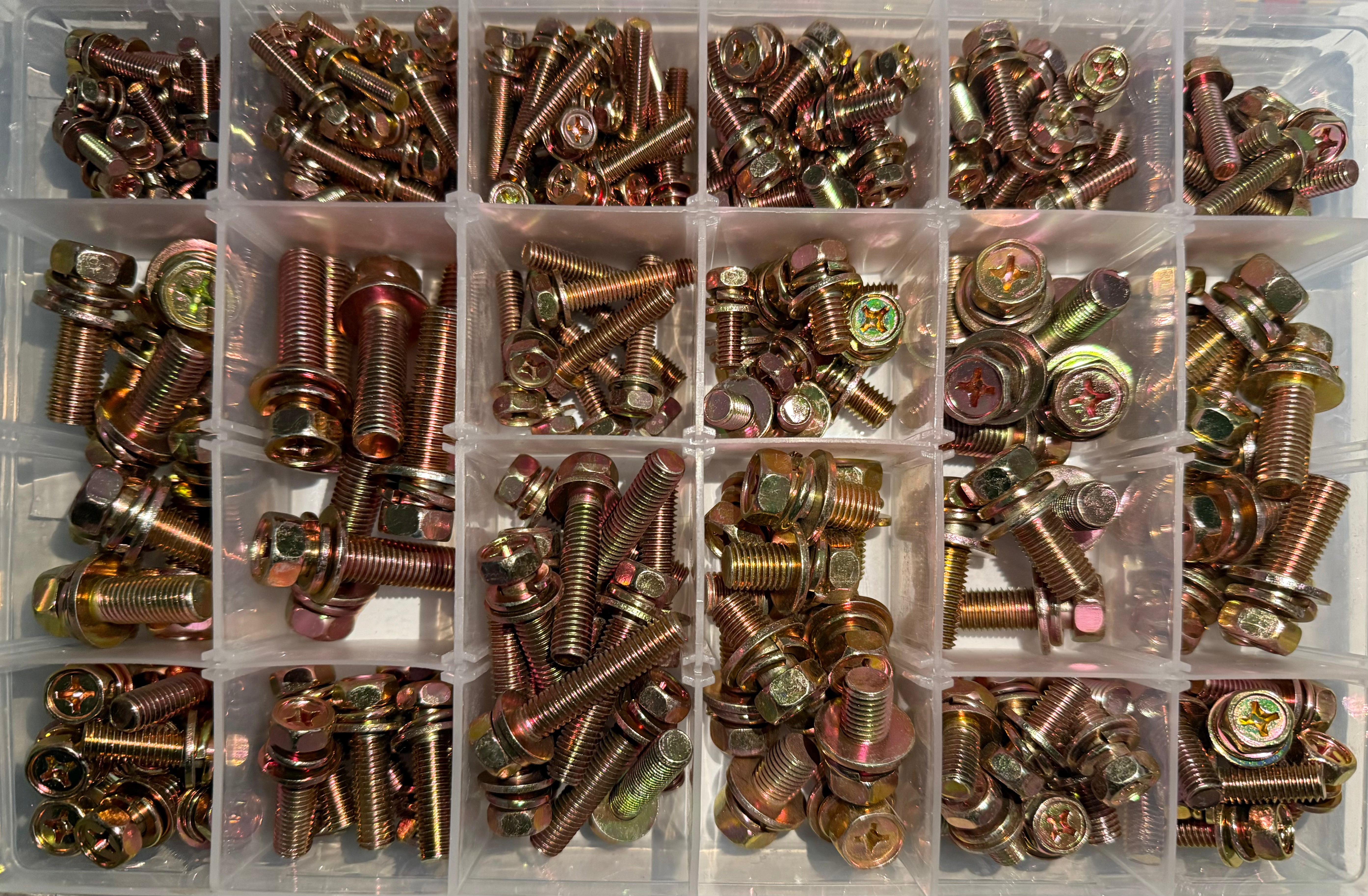 Jap Fin Hex Sems With Fixed Washers (275-Piece Kit) | Large Box