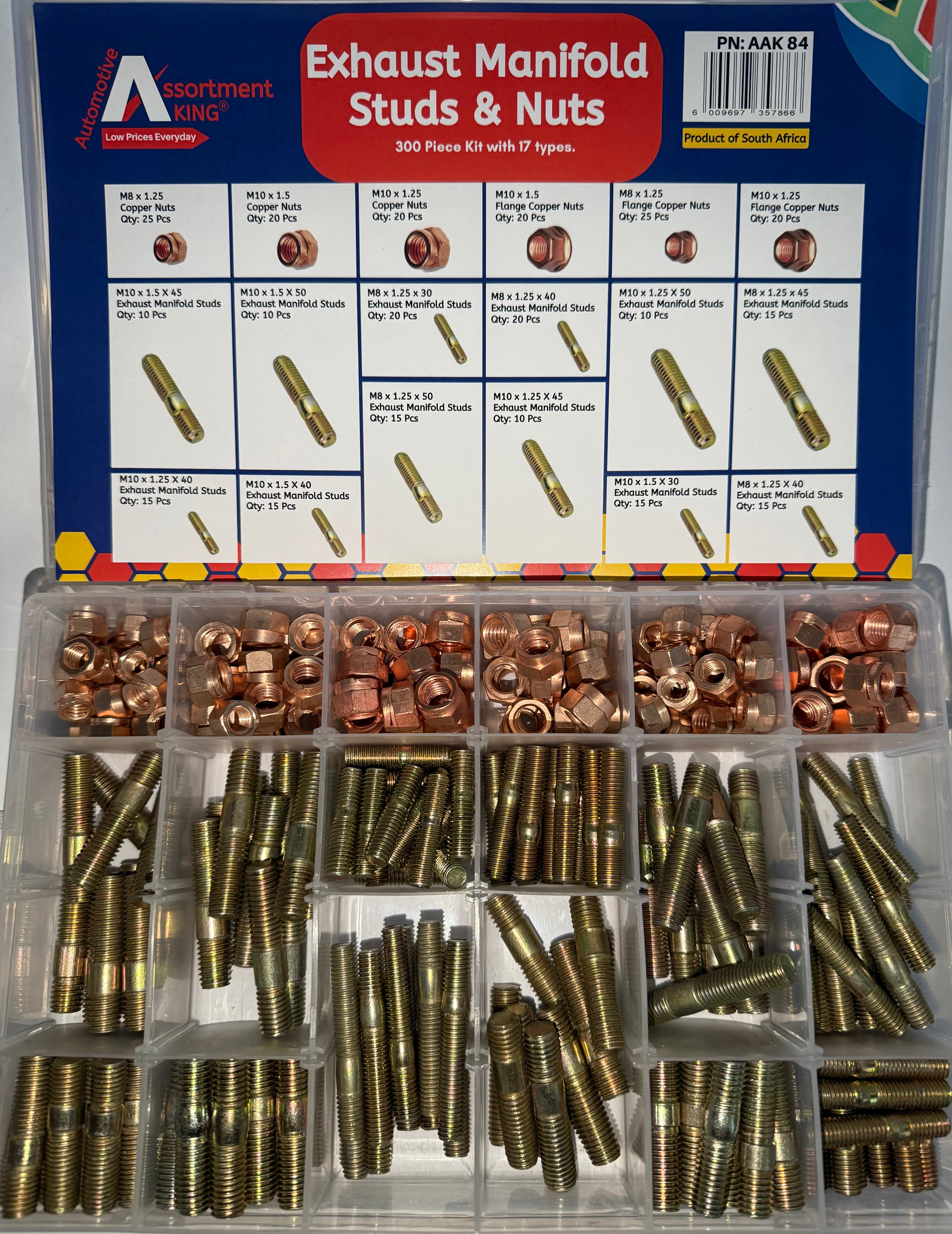 Exhaust Manifold Studs & Nuts (300-Piece Set)