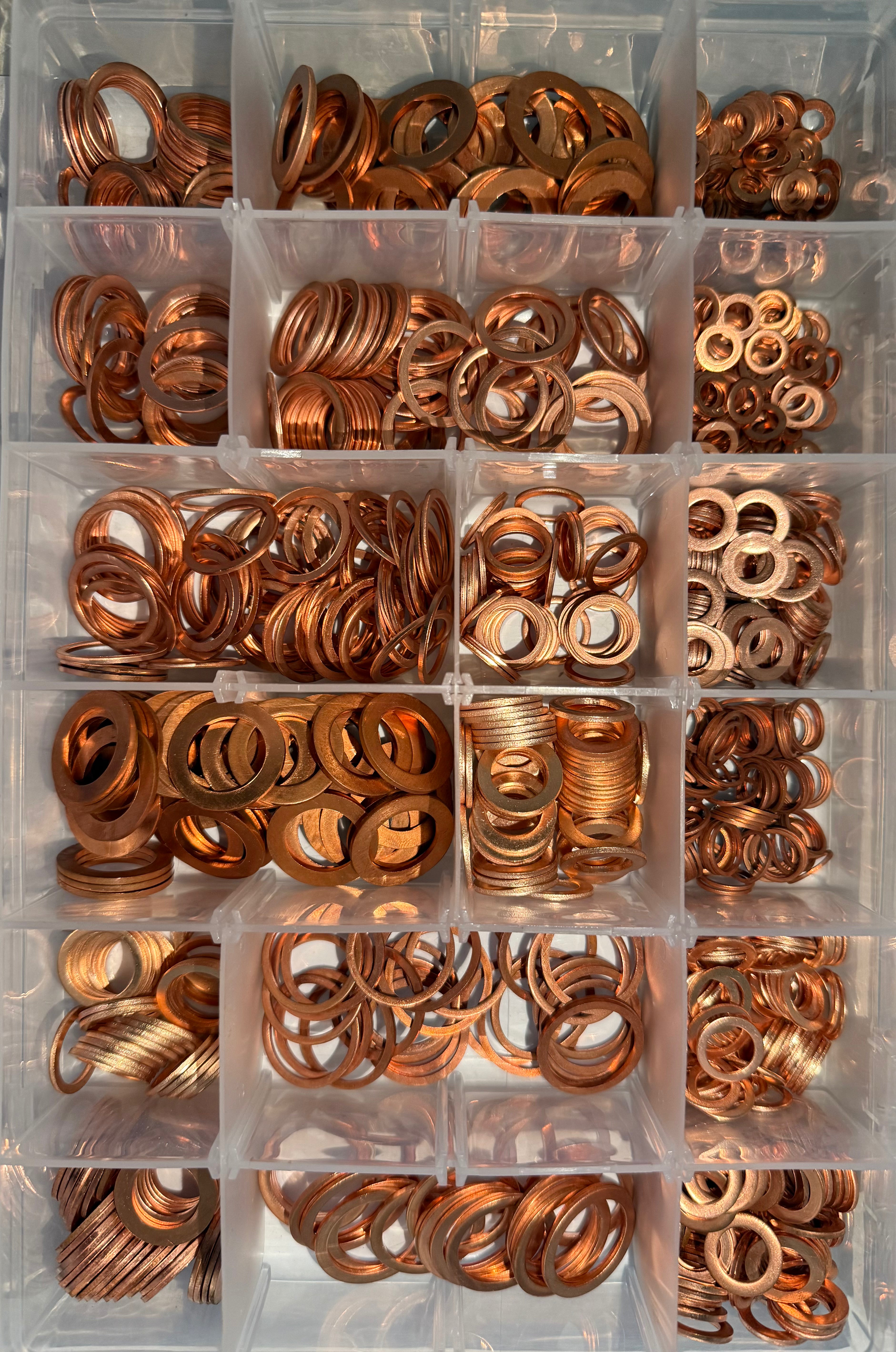 Copper Washers - Din 7603 A– 1125 Pieces | Large Box