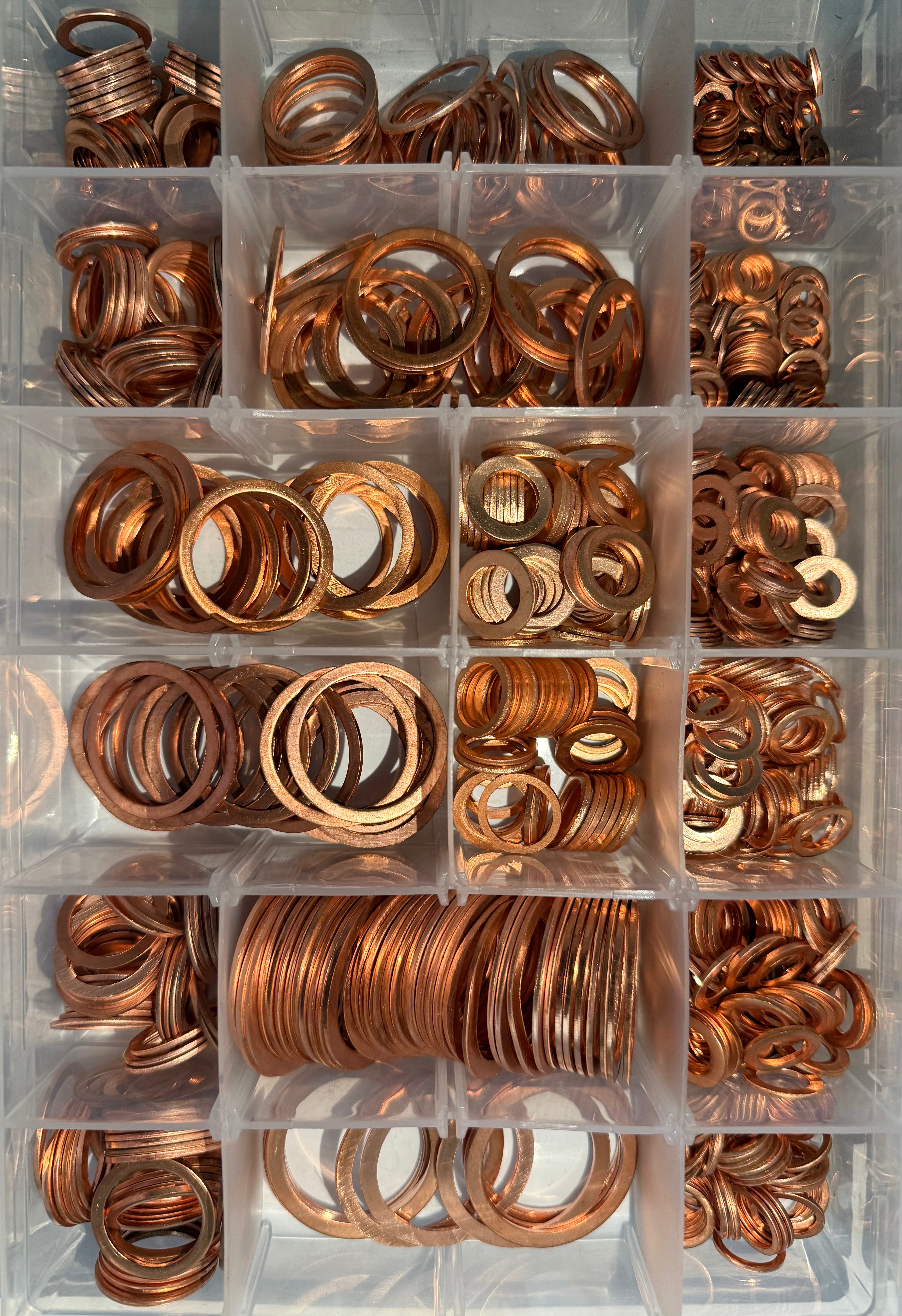 Copper Washers 7603- 975 Pieces | Large Box