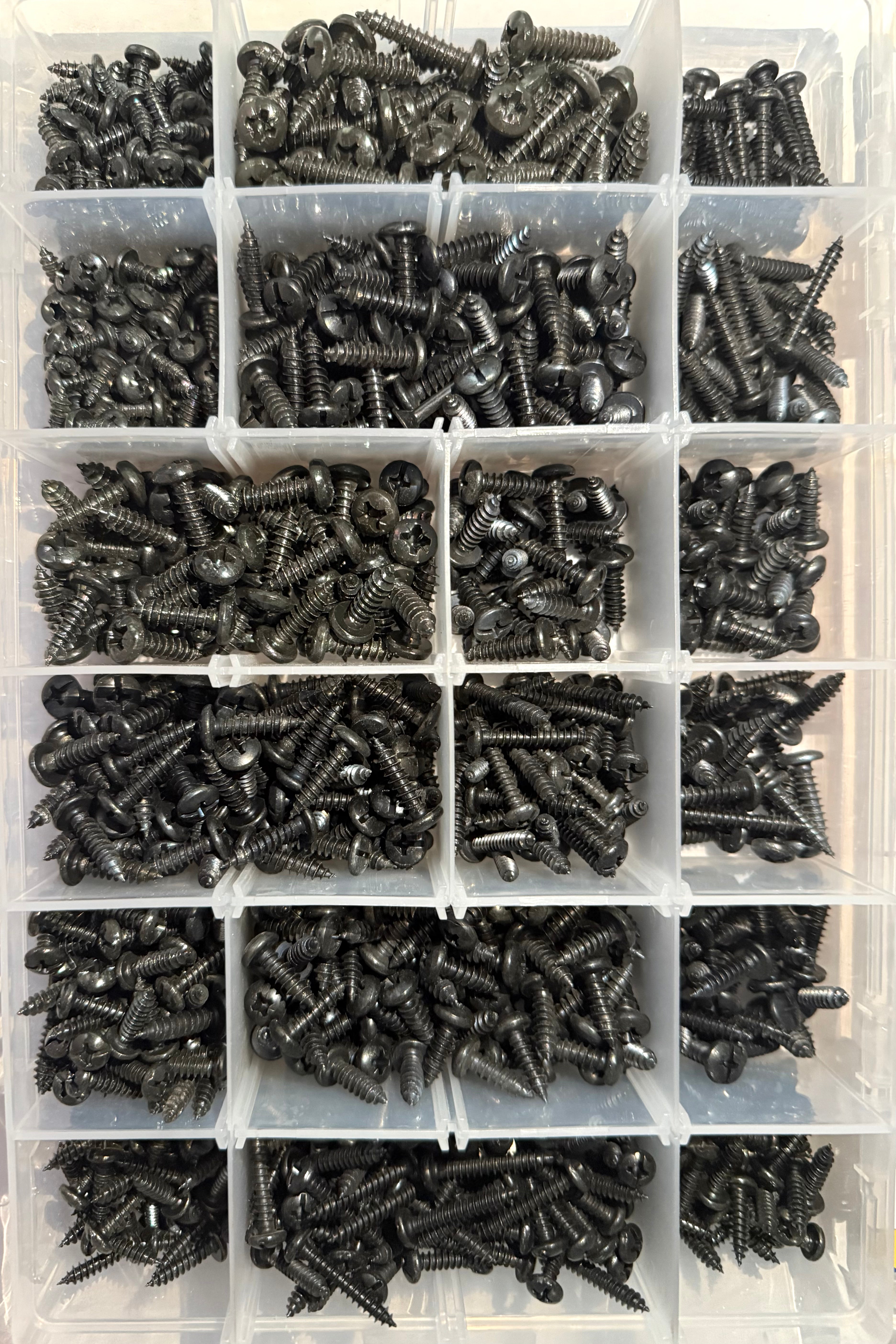 Pan Combi-Pozi Tapping Screws - Din 7981 C (Black) 1400 PCS| Large Box