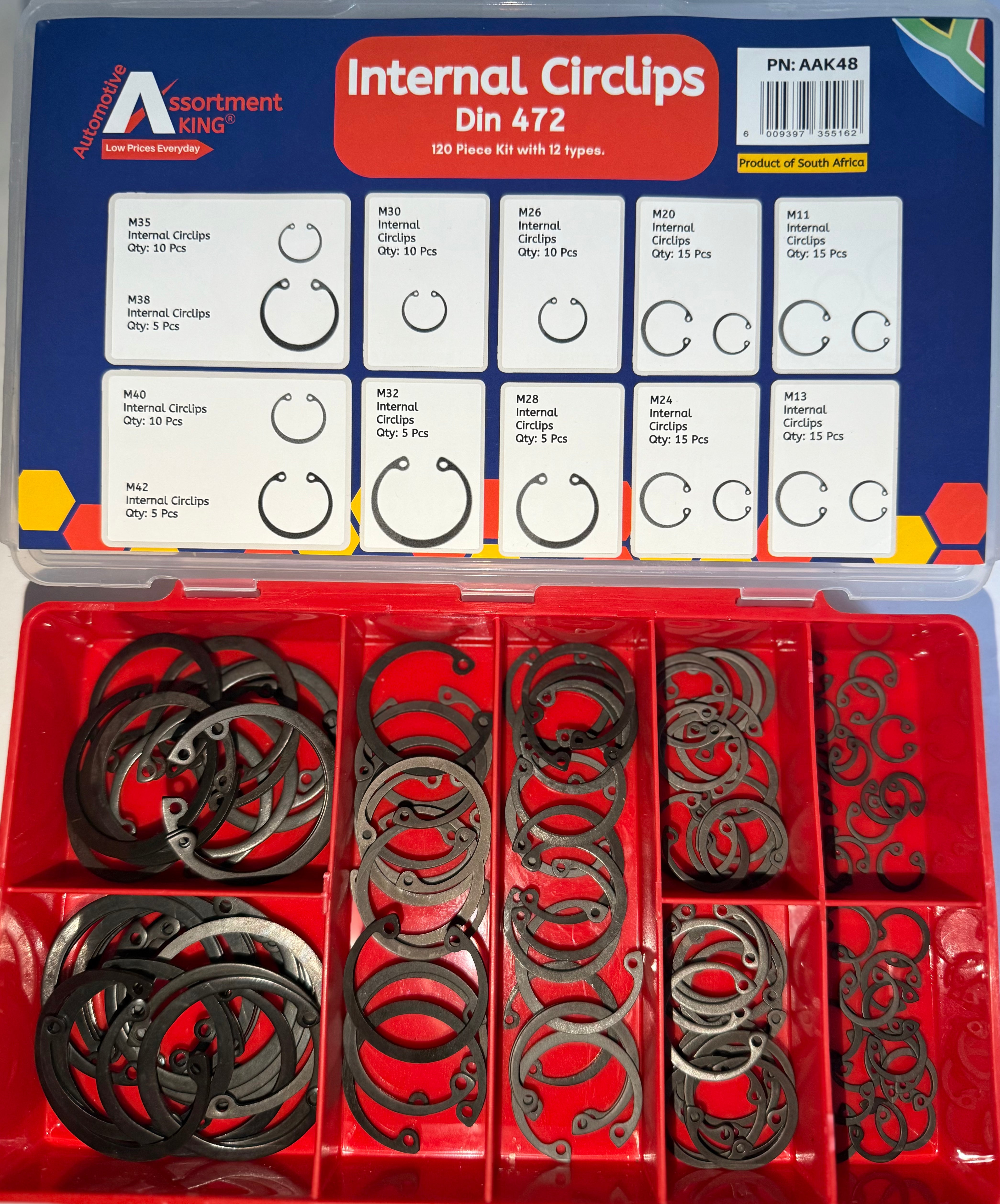 Internal Circlips Din 472 | 120 PCS