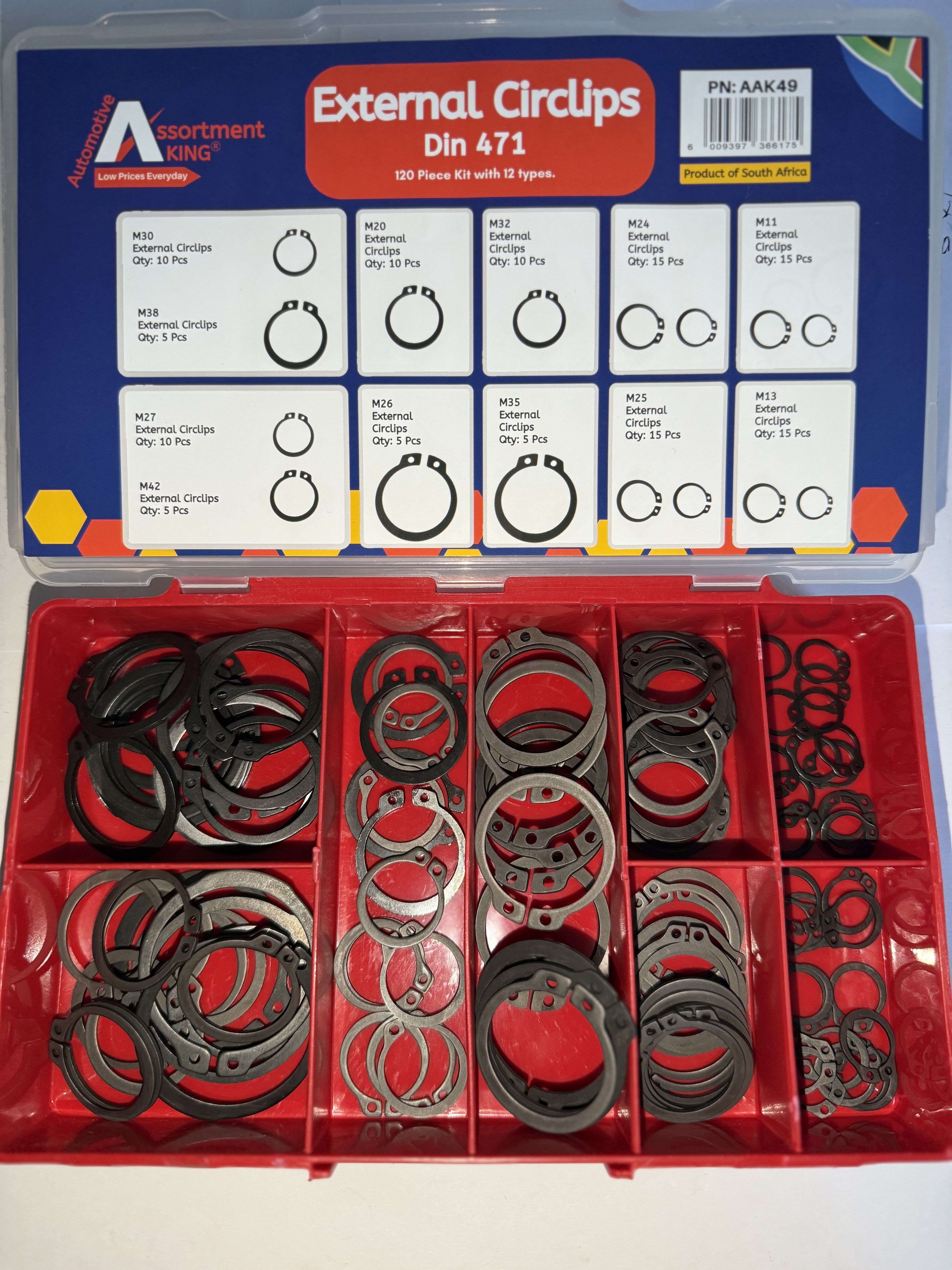 External Circlips Din 471 | 120 PCS