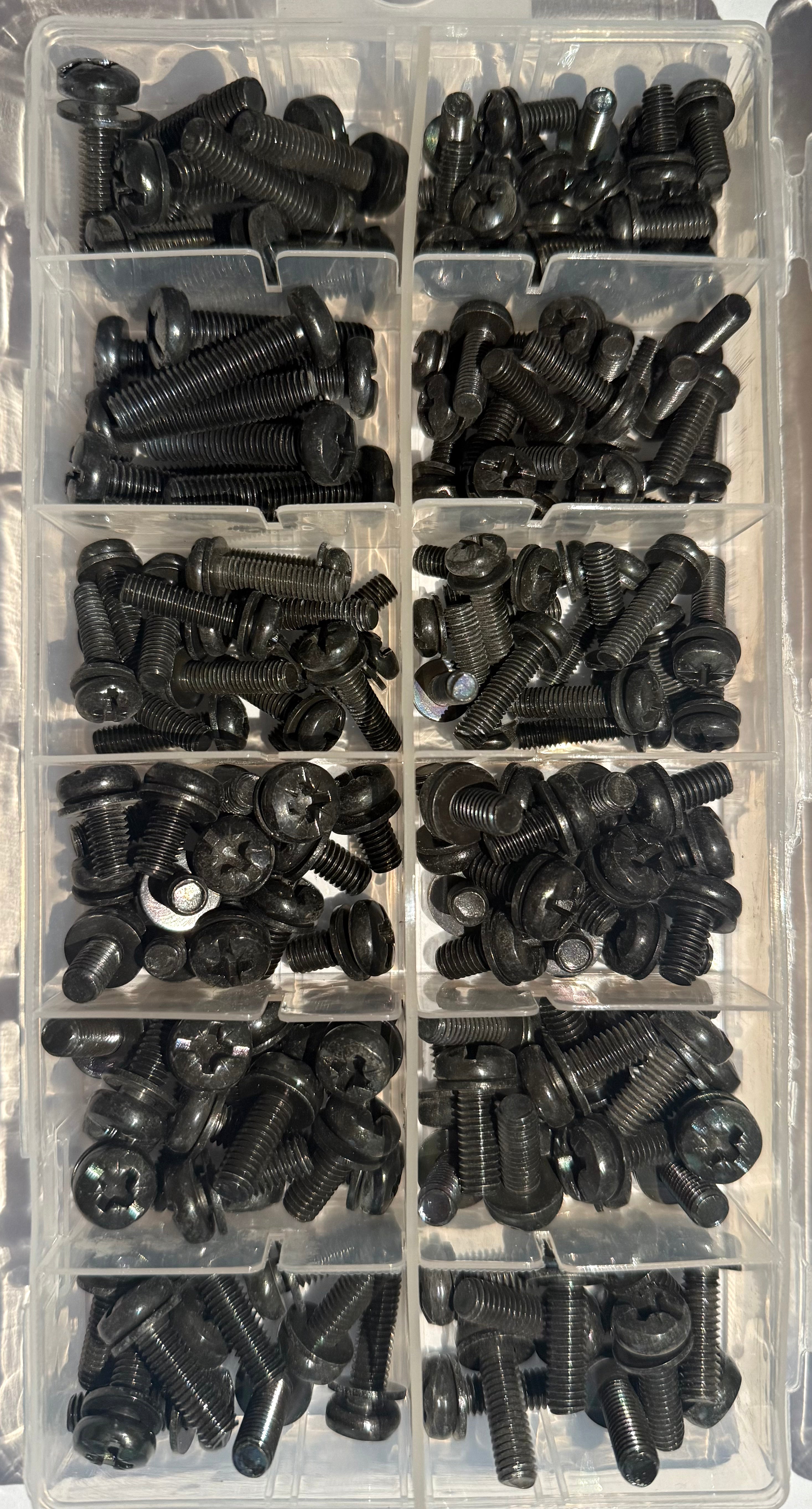 Pan-Combi Sems Screws - Din 79850 (Black Auto Spec Finish) | 170 PCS
