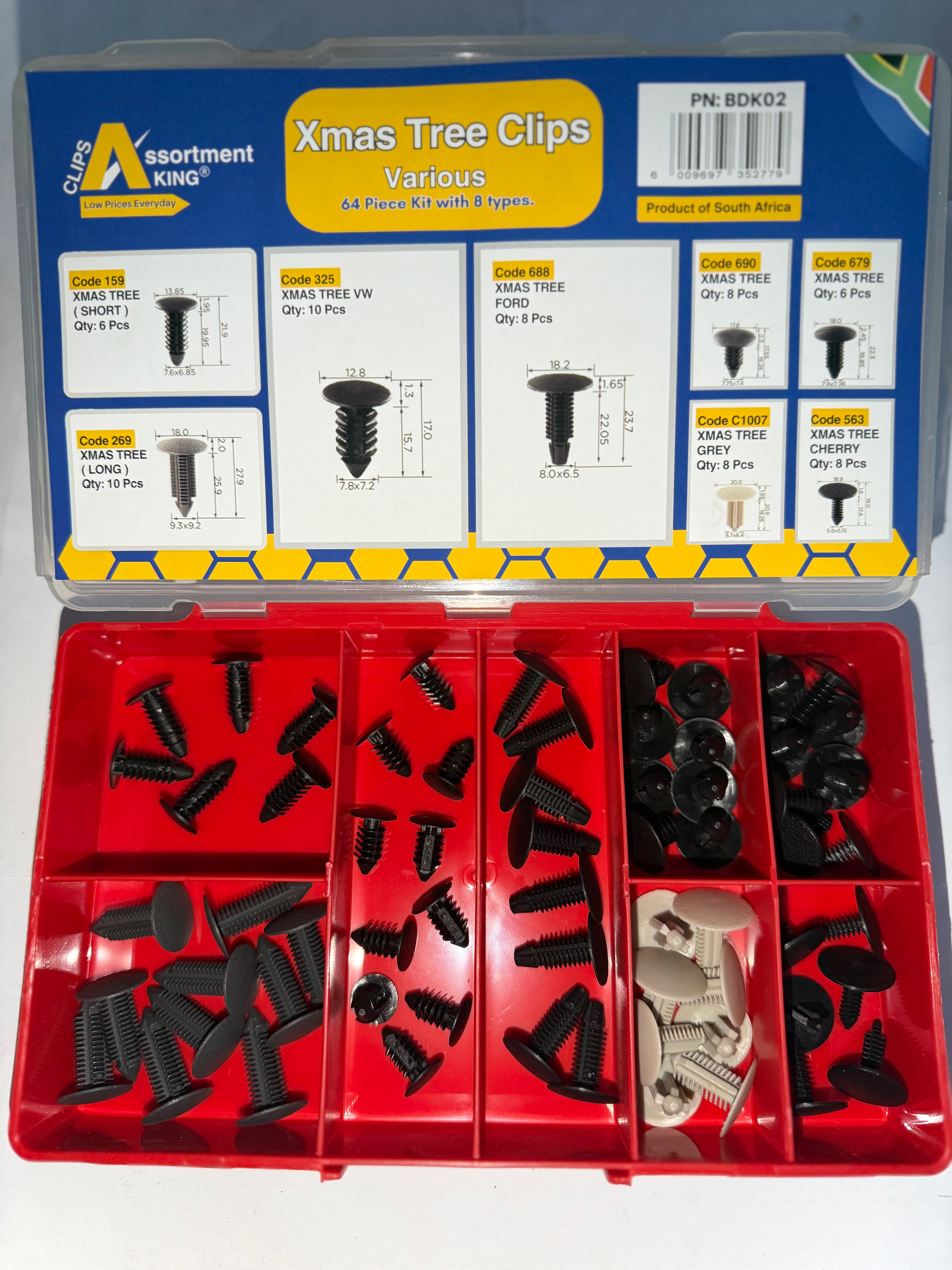 Xmas Tree Clips-Various | 64 Pieces