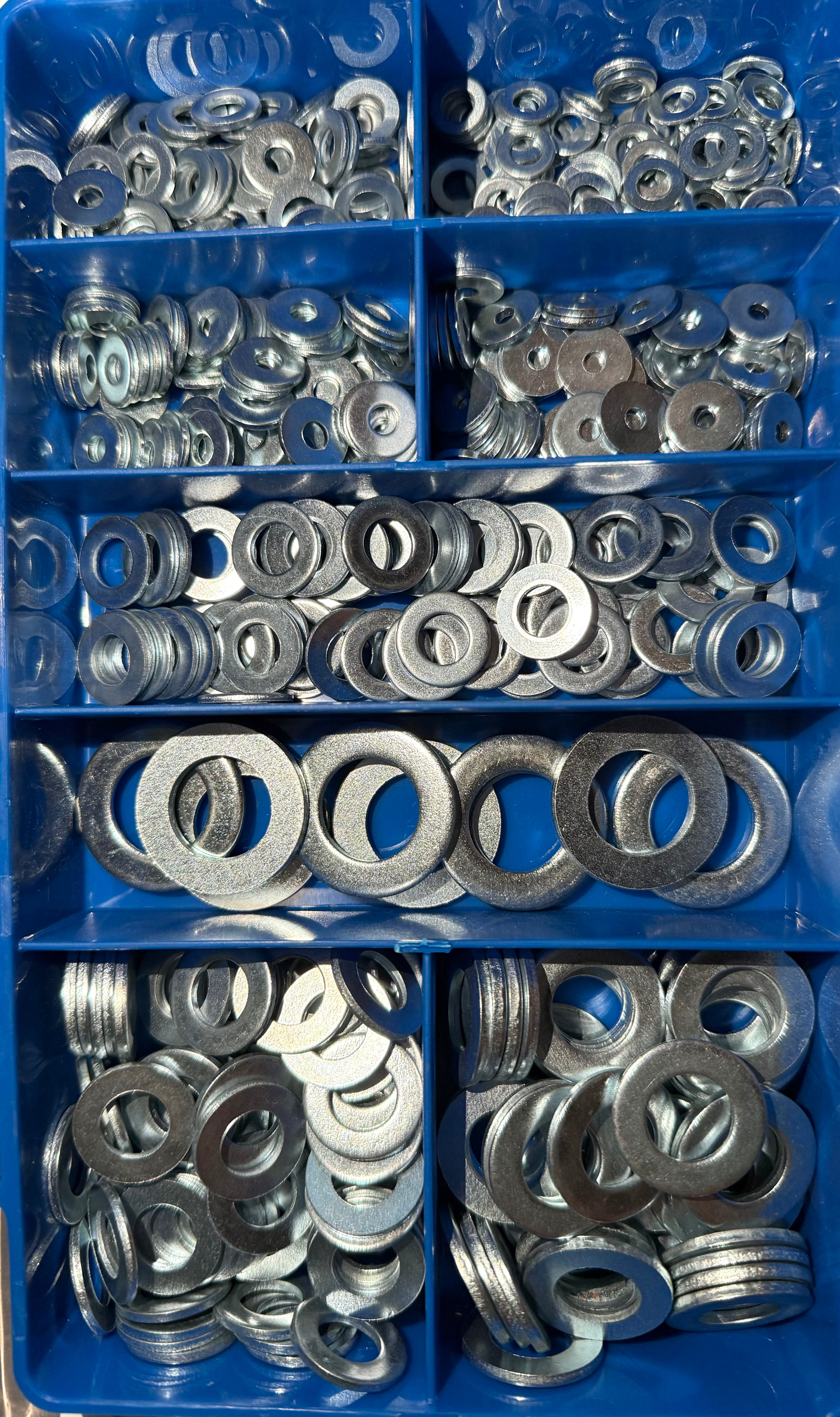 Flat Washers DIN125A Heavy Duty Zinc Platted – 500 PCE DIN Assortment Kit