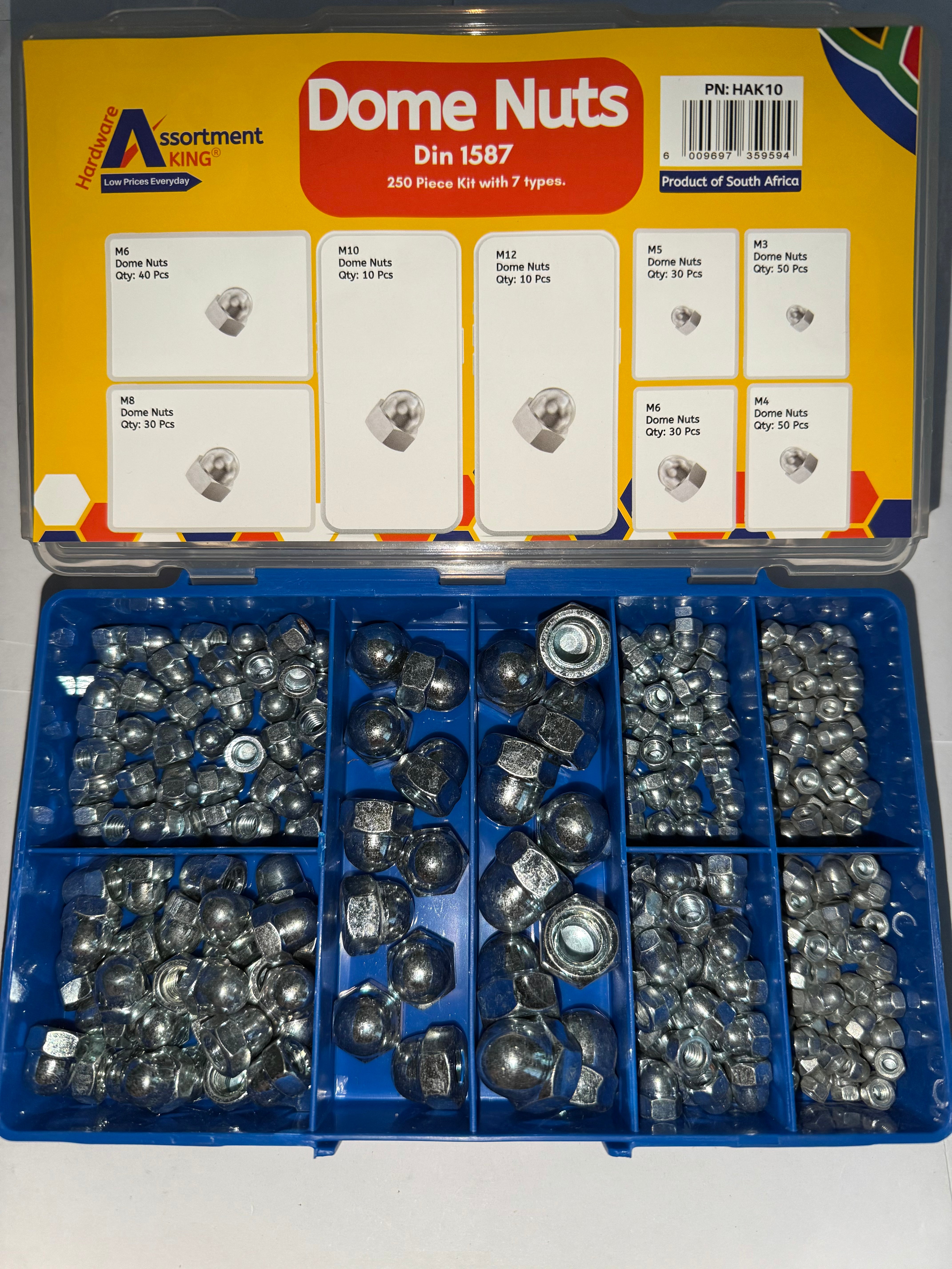 Dome Nuts Assortment Kit – 250 PCE | DIN 1587