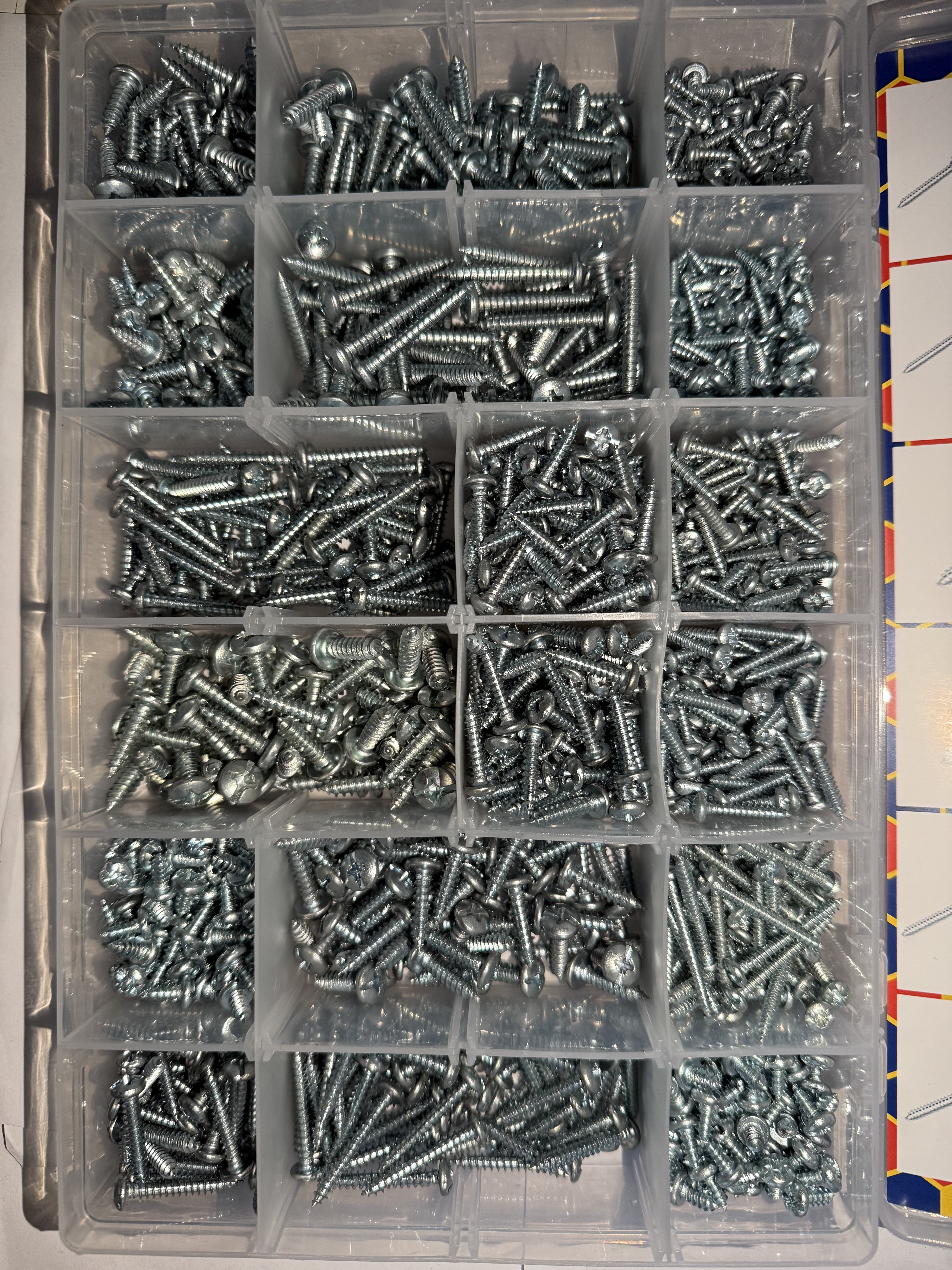Pan Combi Tapping Screws-Din 7981 c (Zinc Plated)-1,250 PCS | Large Box