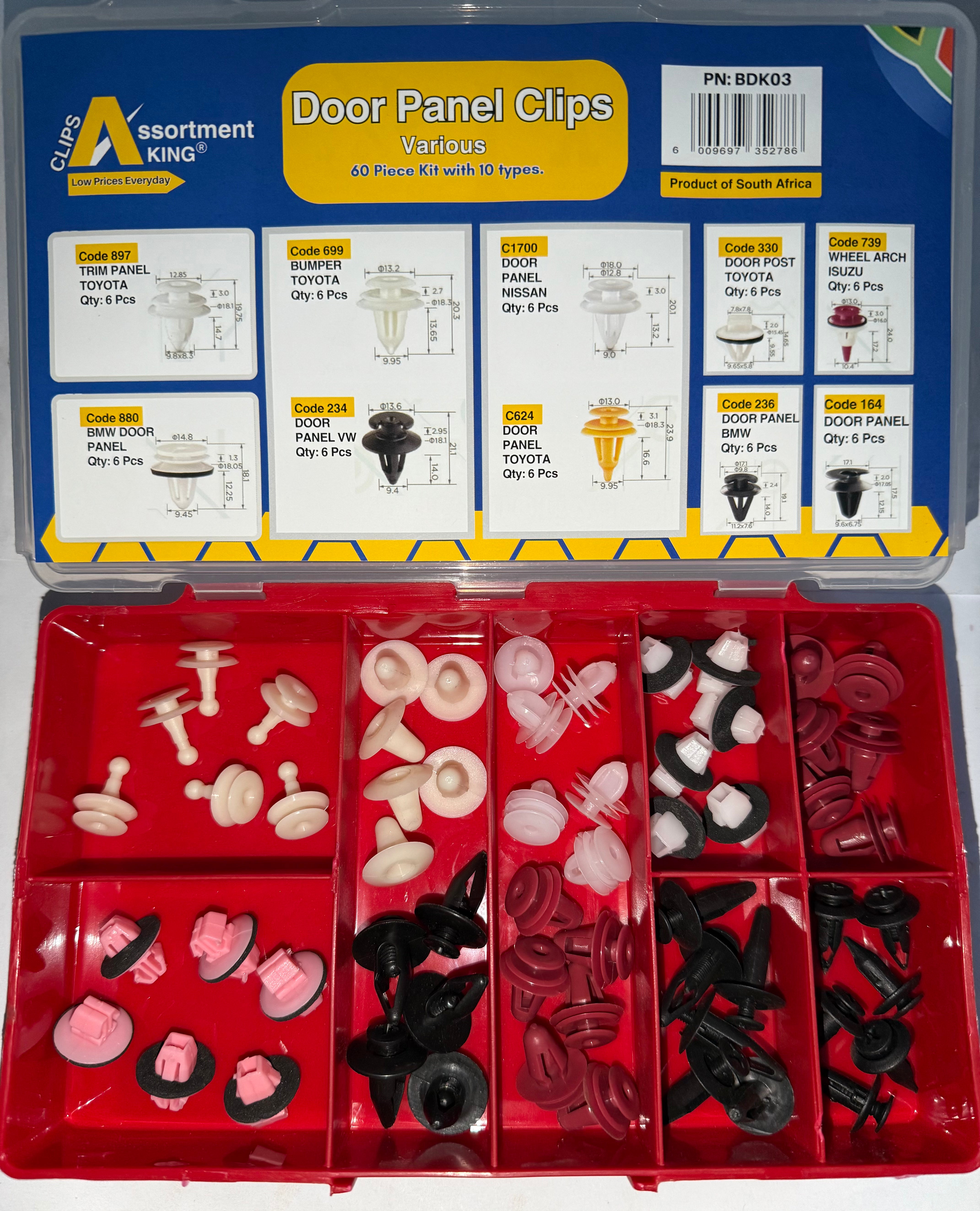 Door Panel Clips - Various | 60 PCS