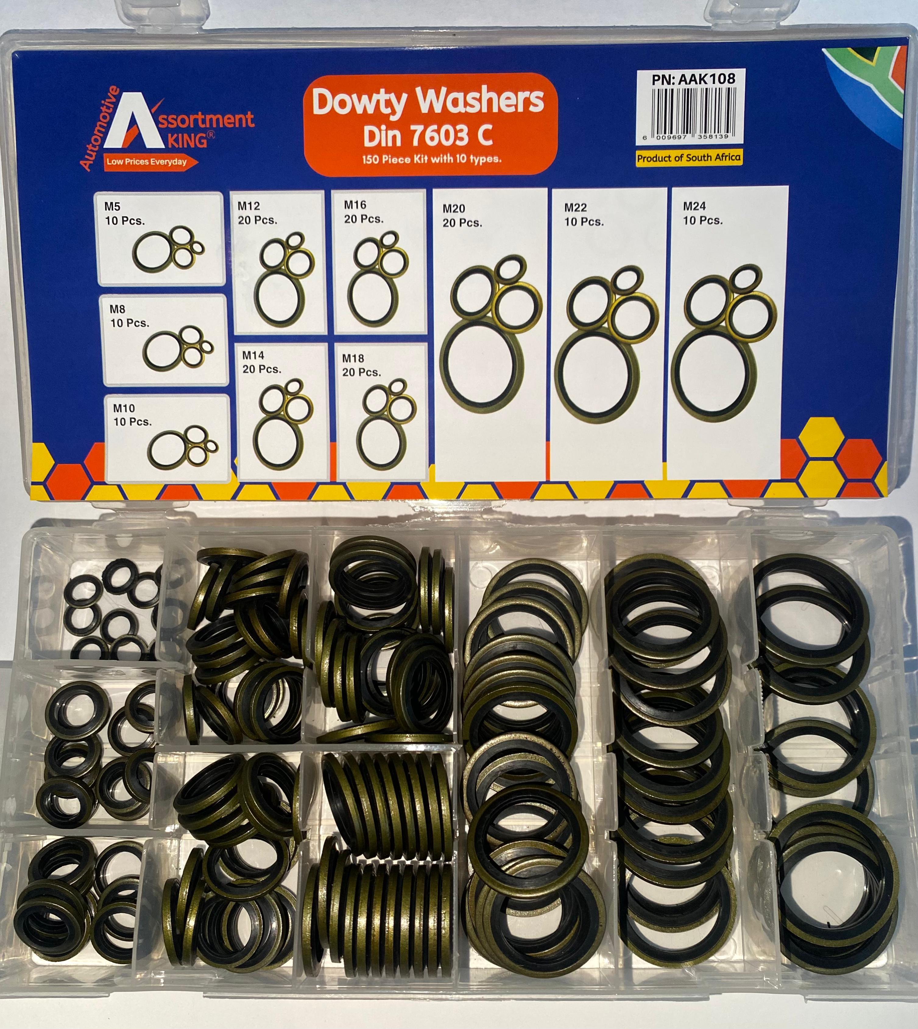 Dowty Washers - Din 7603C Assorted Kit | 150 PCS