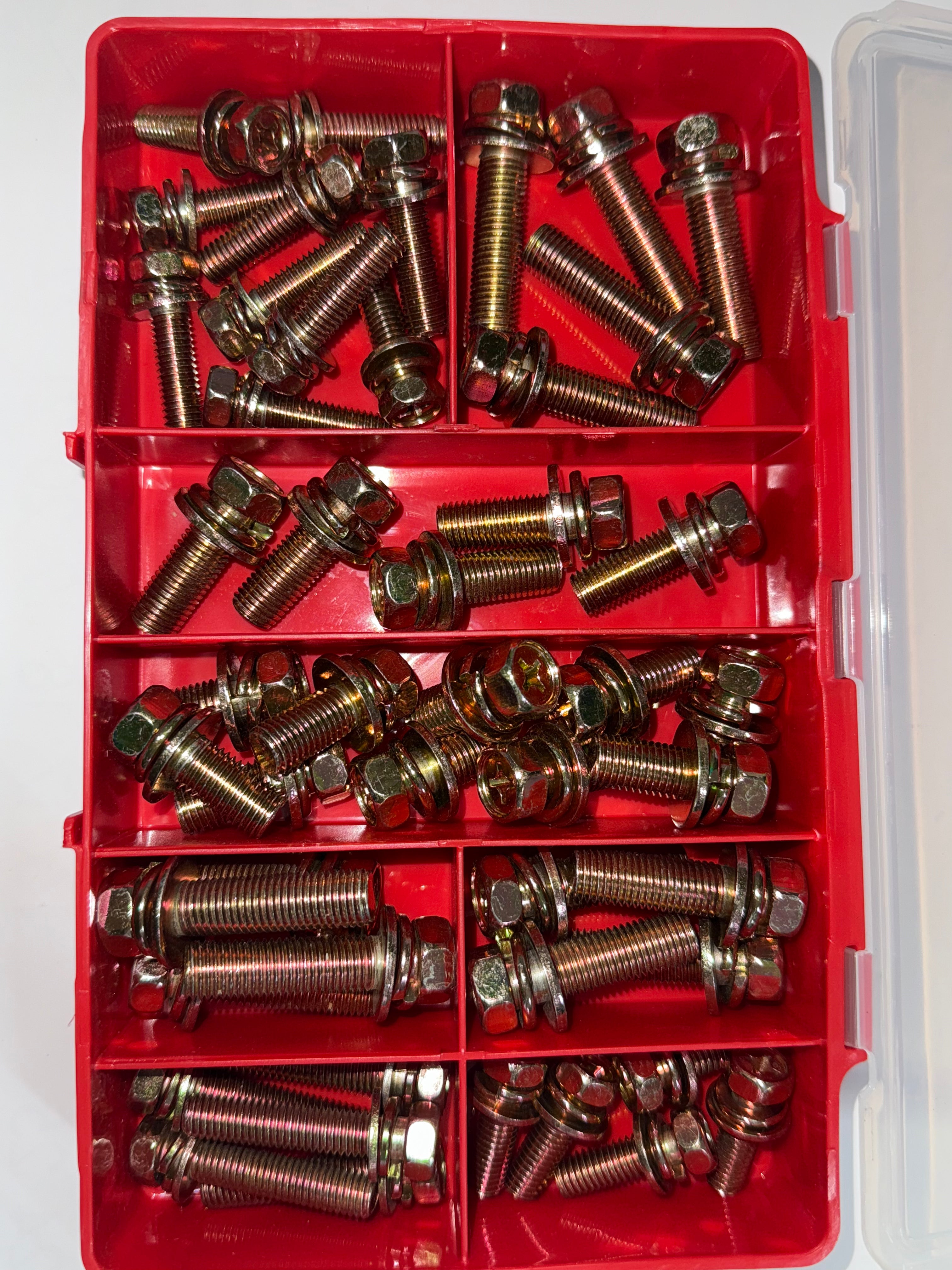 Jap Fine Hex Sems Screws Zinc Yellow - Large Size