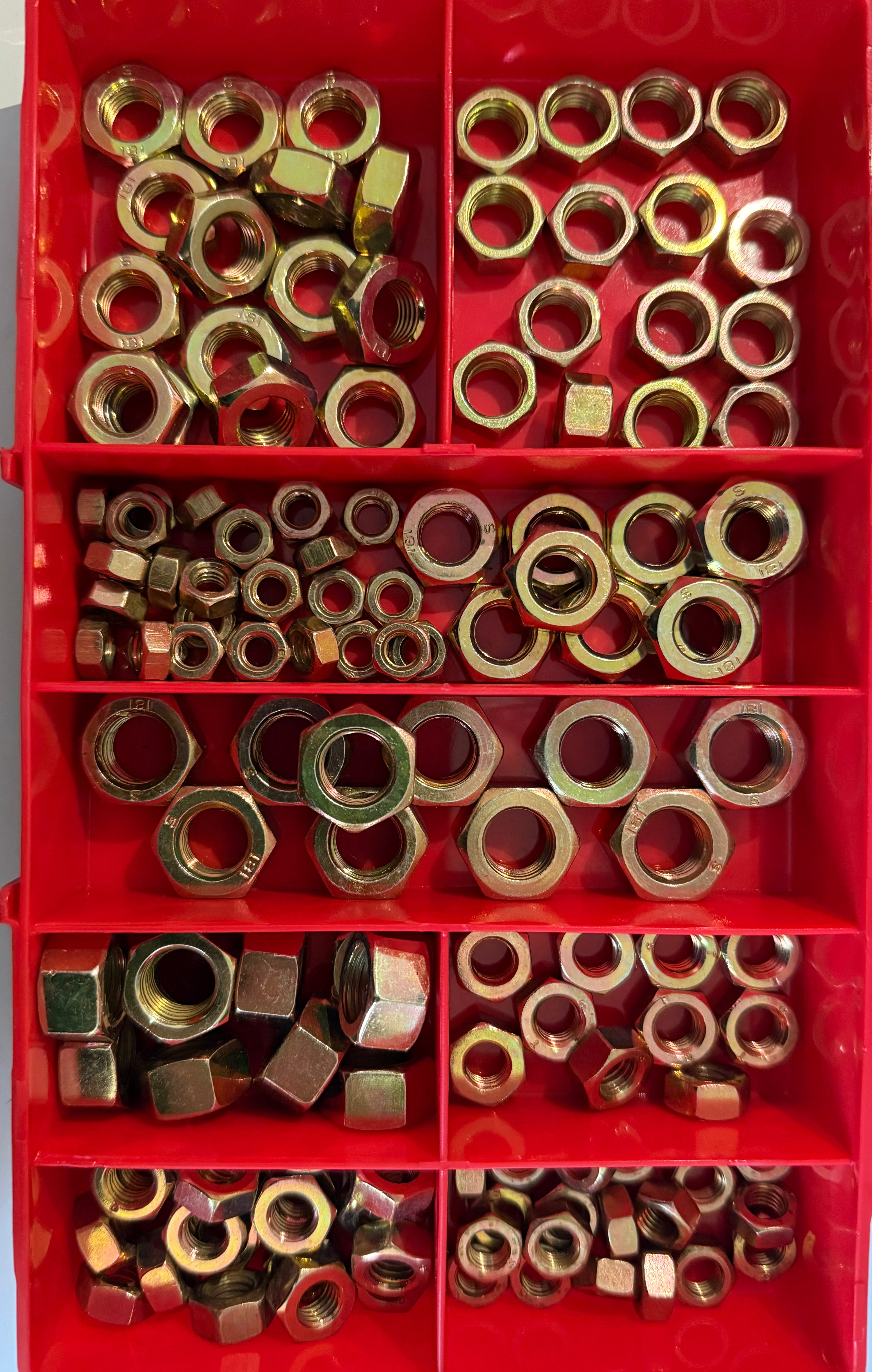 Jap Fine Hex Nuts – Zinc Yellow (140 Piece Kit)