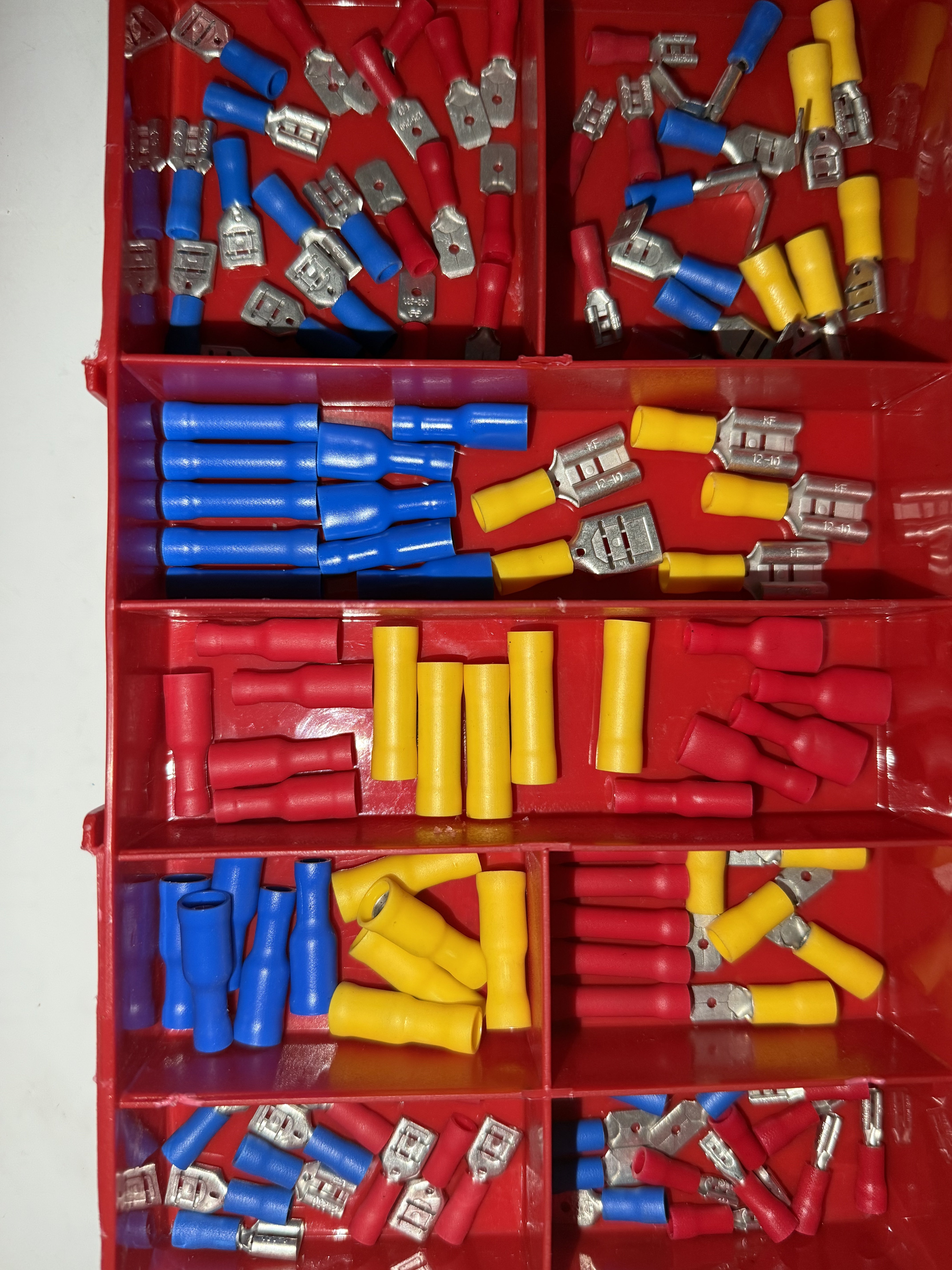 Electrical Terminals – Spade, Flat Plug, Butt & Bullet Connector Assortment Kit (110 Piece)