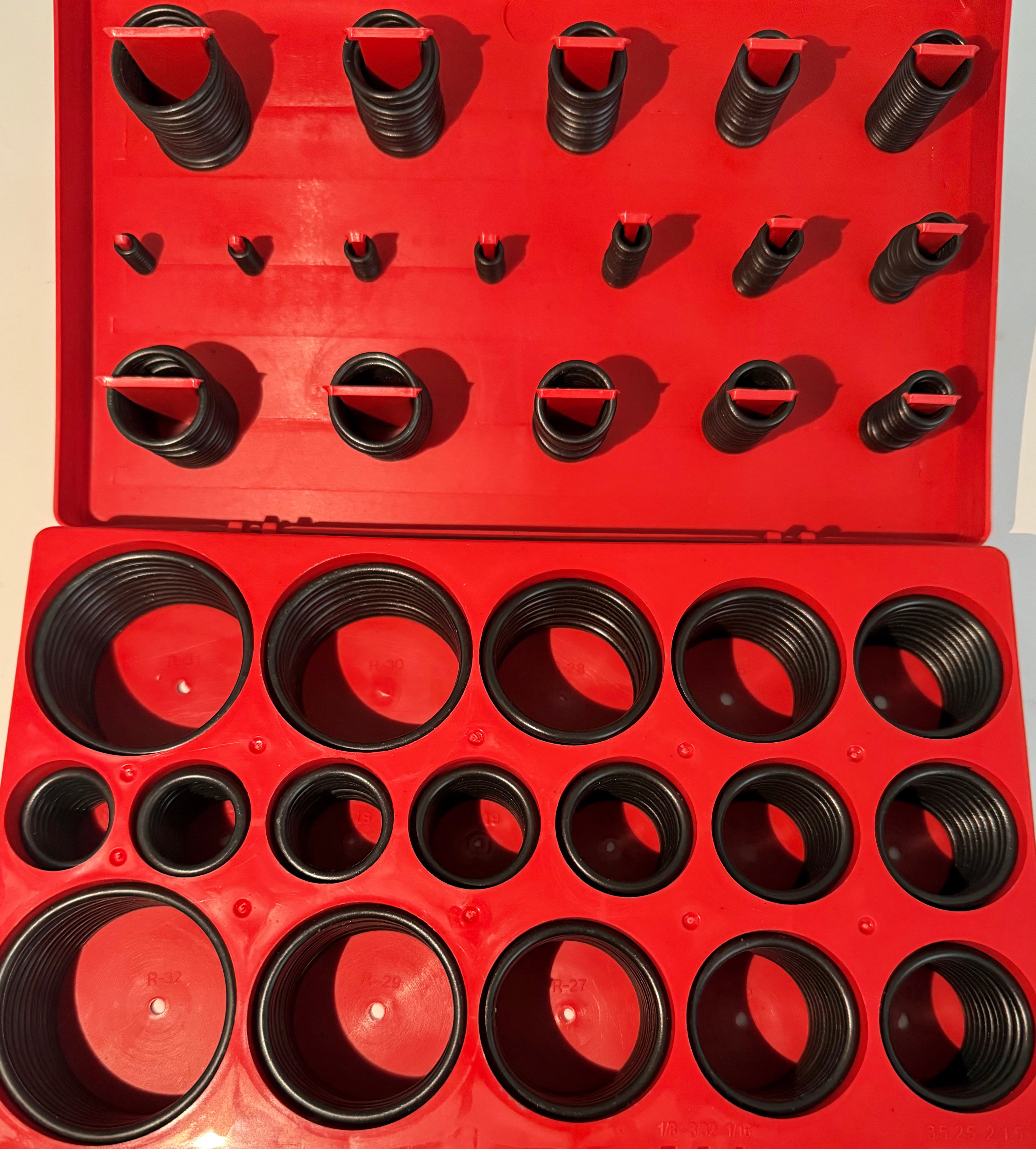 Black O-Ring Assortment Kit – 407 Piece Large Black Rubber O-Rings