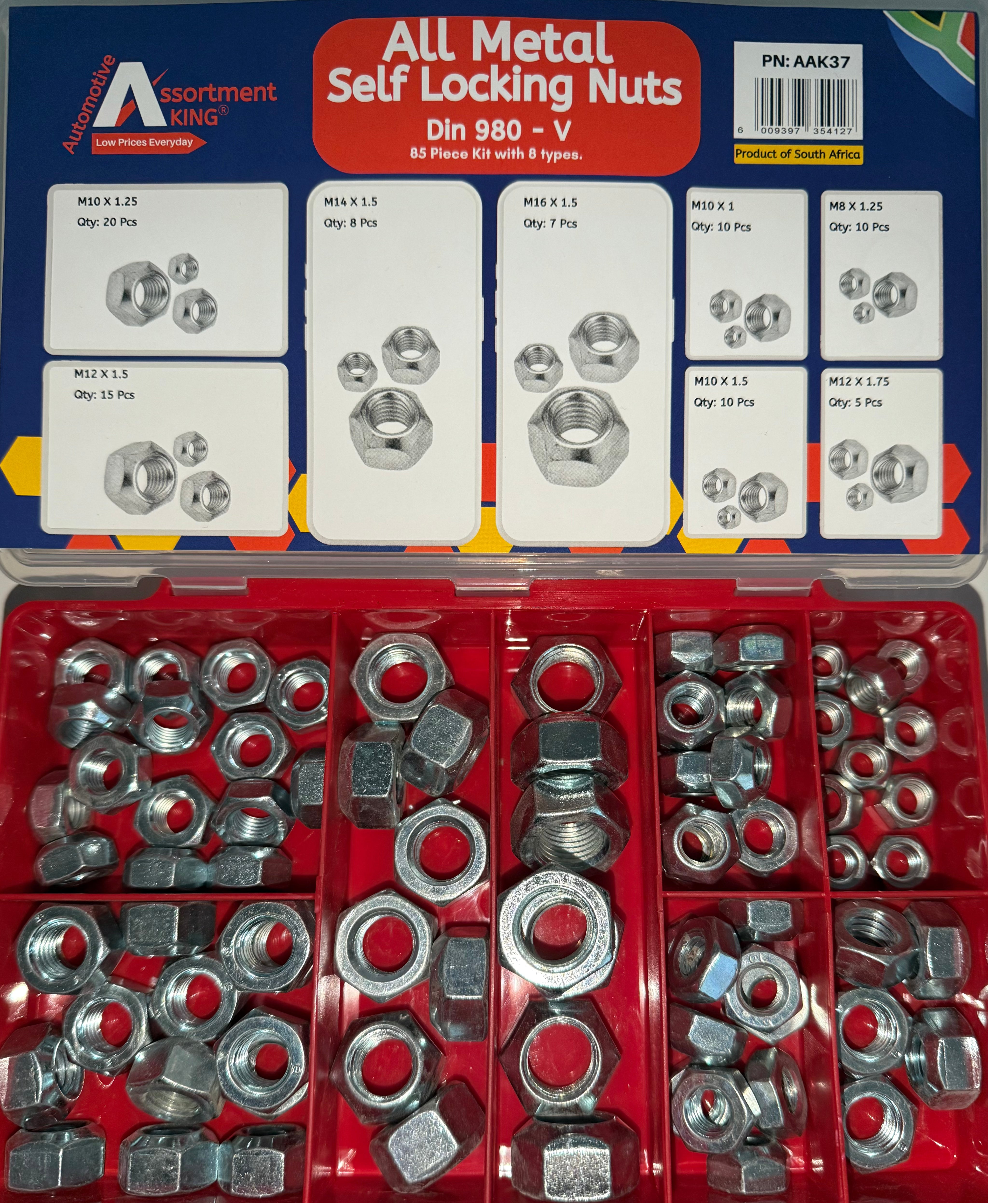 All Metal Self Locking Nuts Din 980 - V | 85 PCS