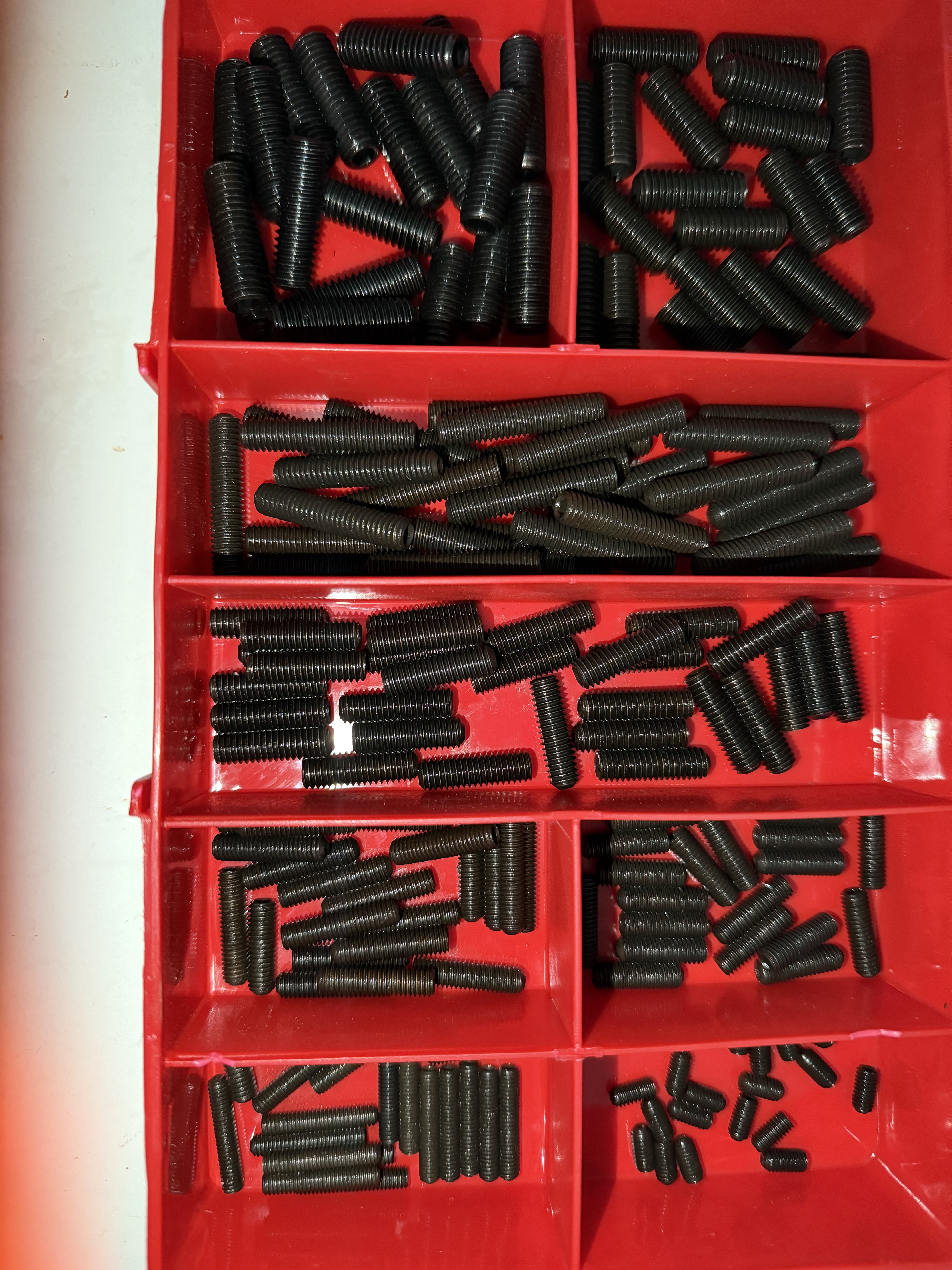 Socket Head Allen Grub Screws (Grade 10.9) - Din 916 | 180 PCS
