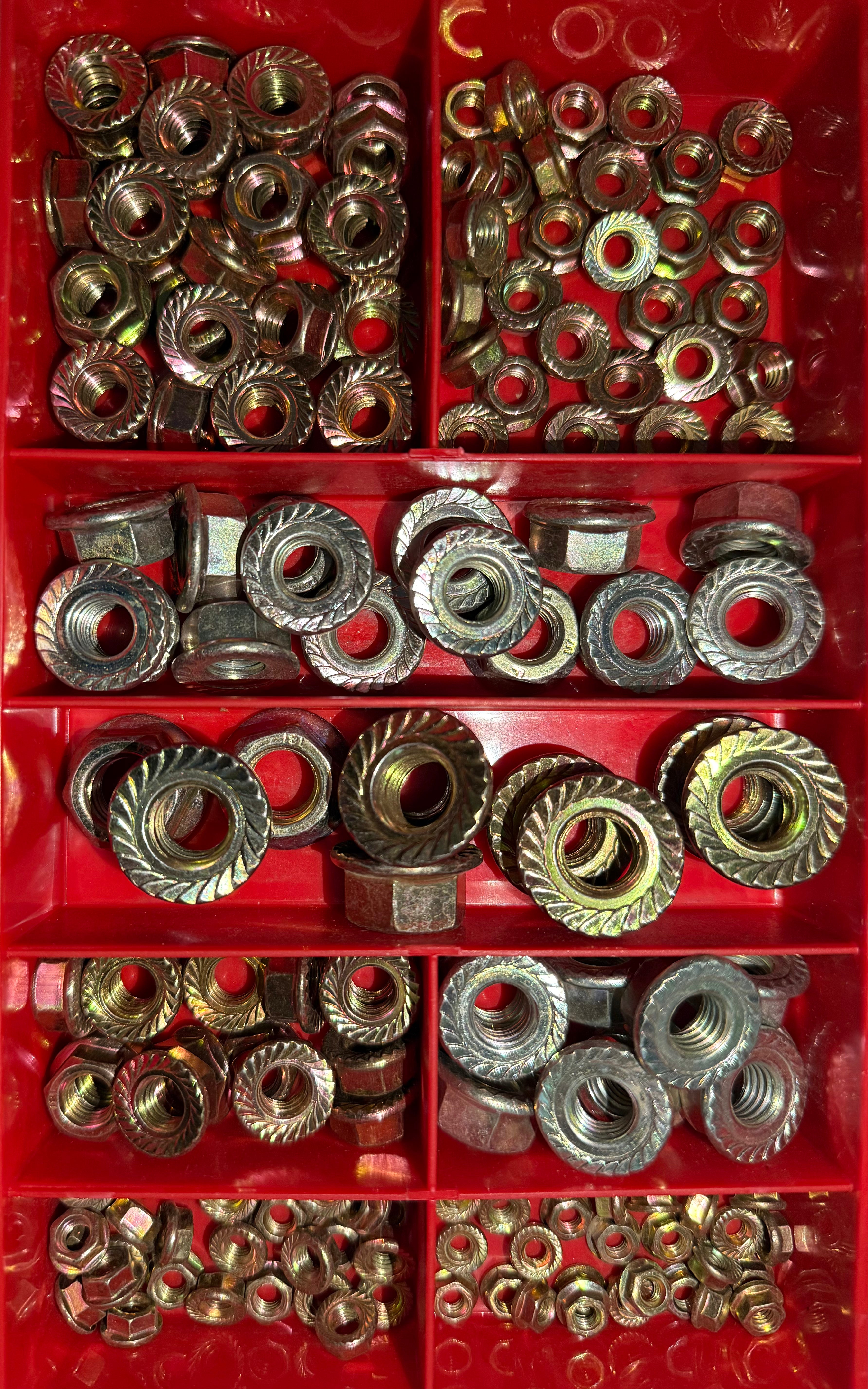 Tensilock Flange Nuts Din 6923 Zinc Yellow Course Thread 170 PCS tensilock-flange-nuts-din-6923-zinc-yellow-course-thread-170-pcs