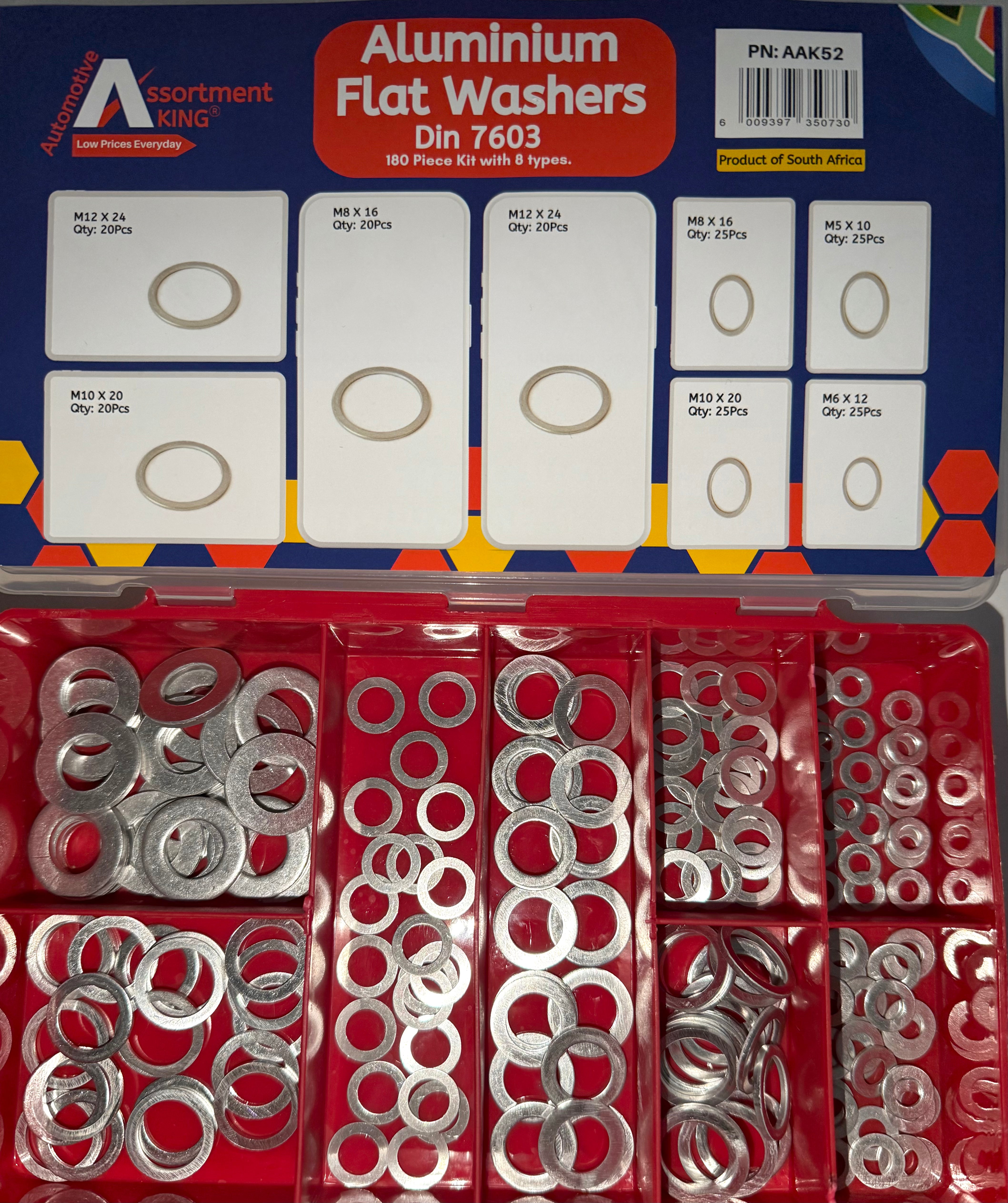 Aluminium Flat Washers - Din 7603 | 180 PCS