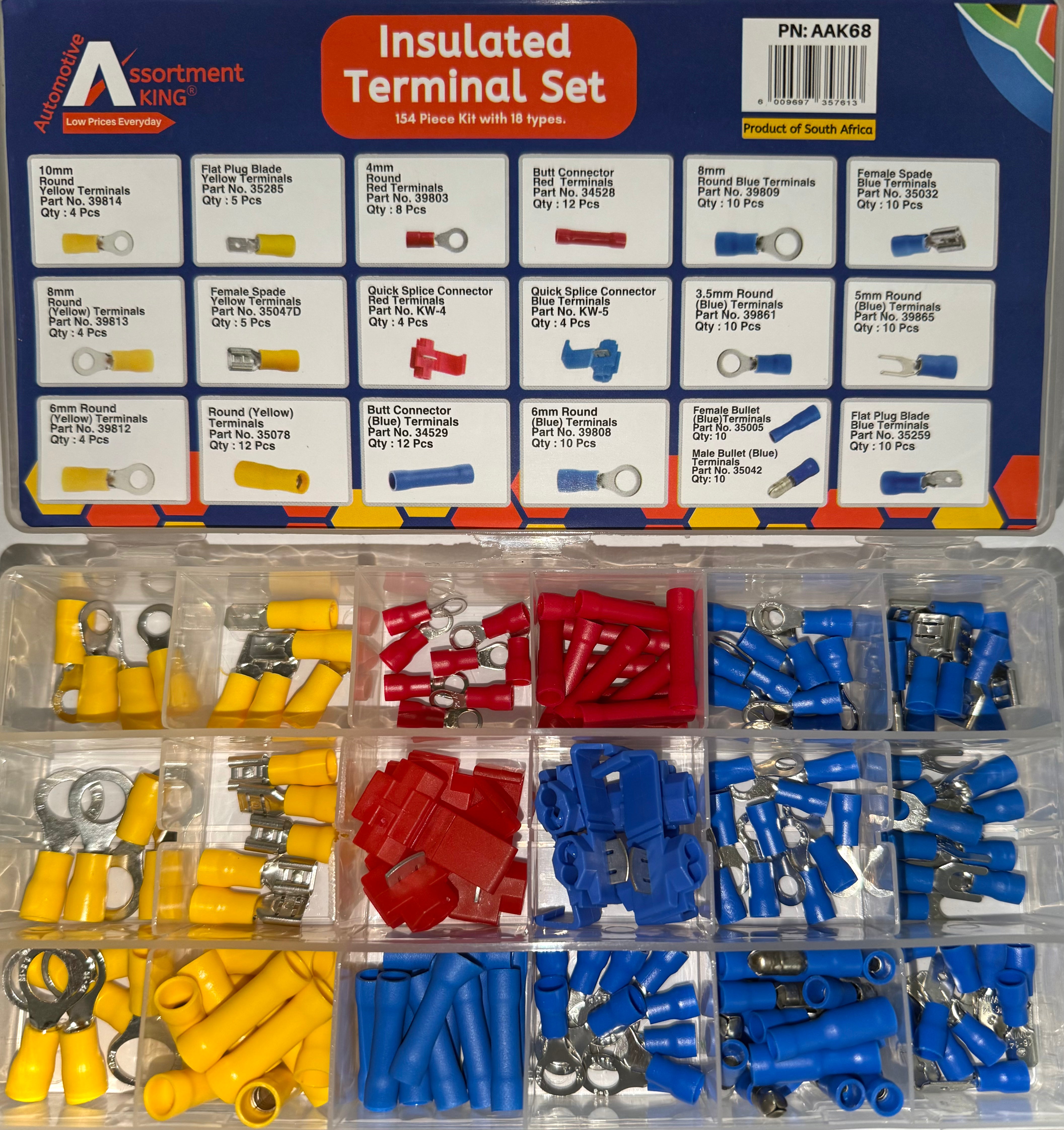 Insulated Terminal Set-154 Piece Kit