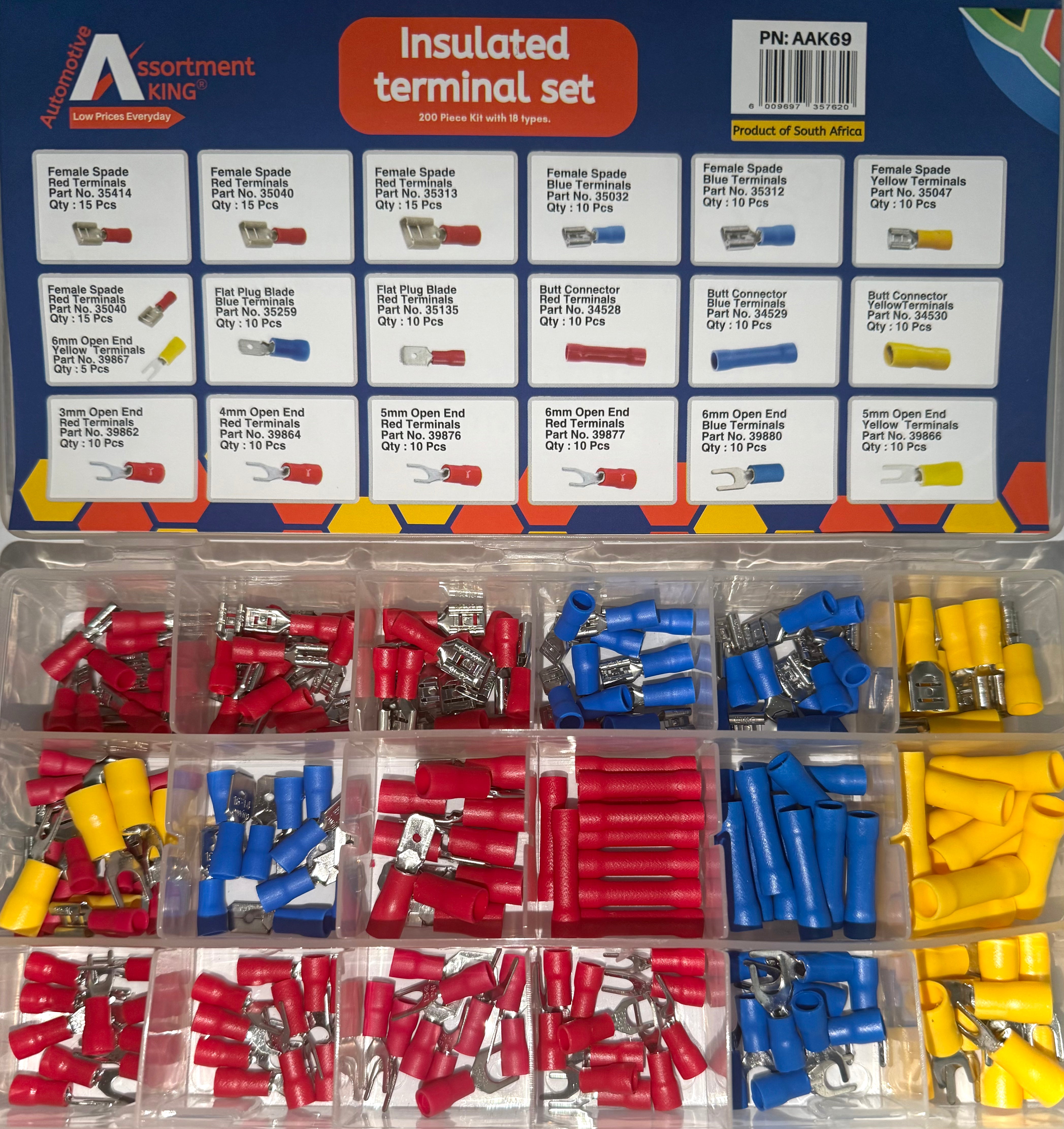 Insulated Terminal Set-200 Piece Kit