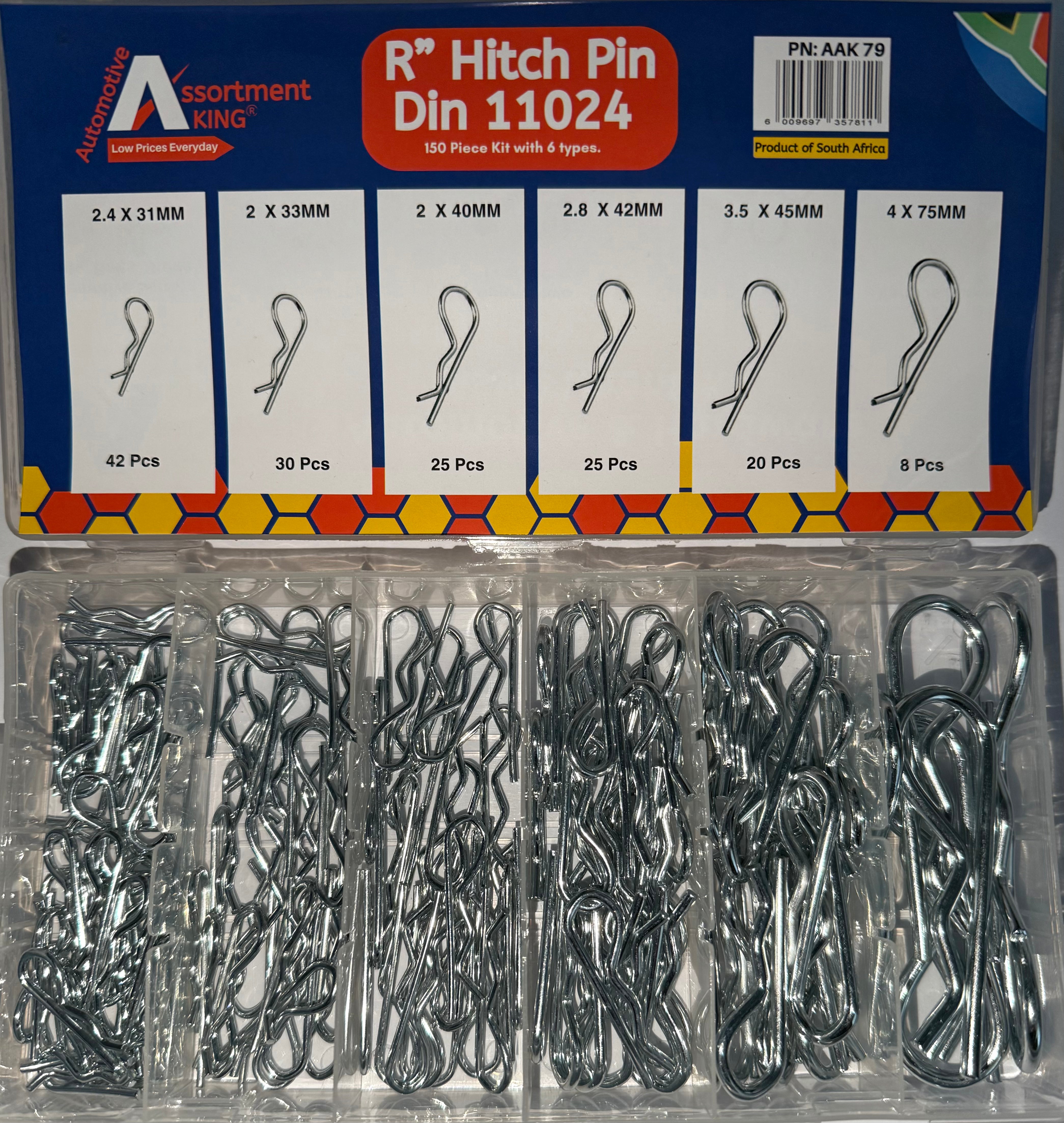 "R" Hitch Pins-Din - 150 Piece Kit