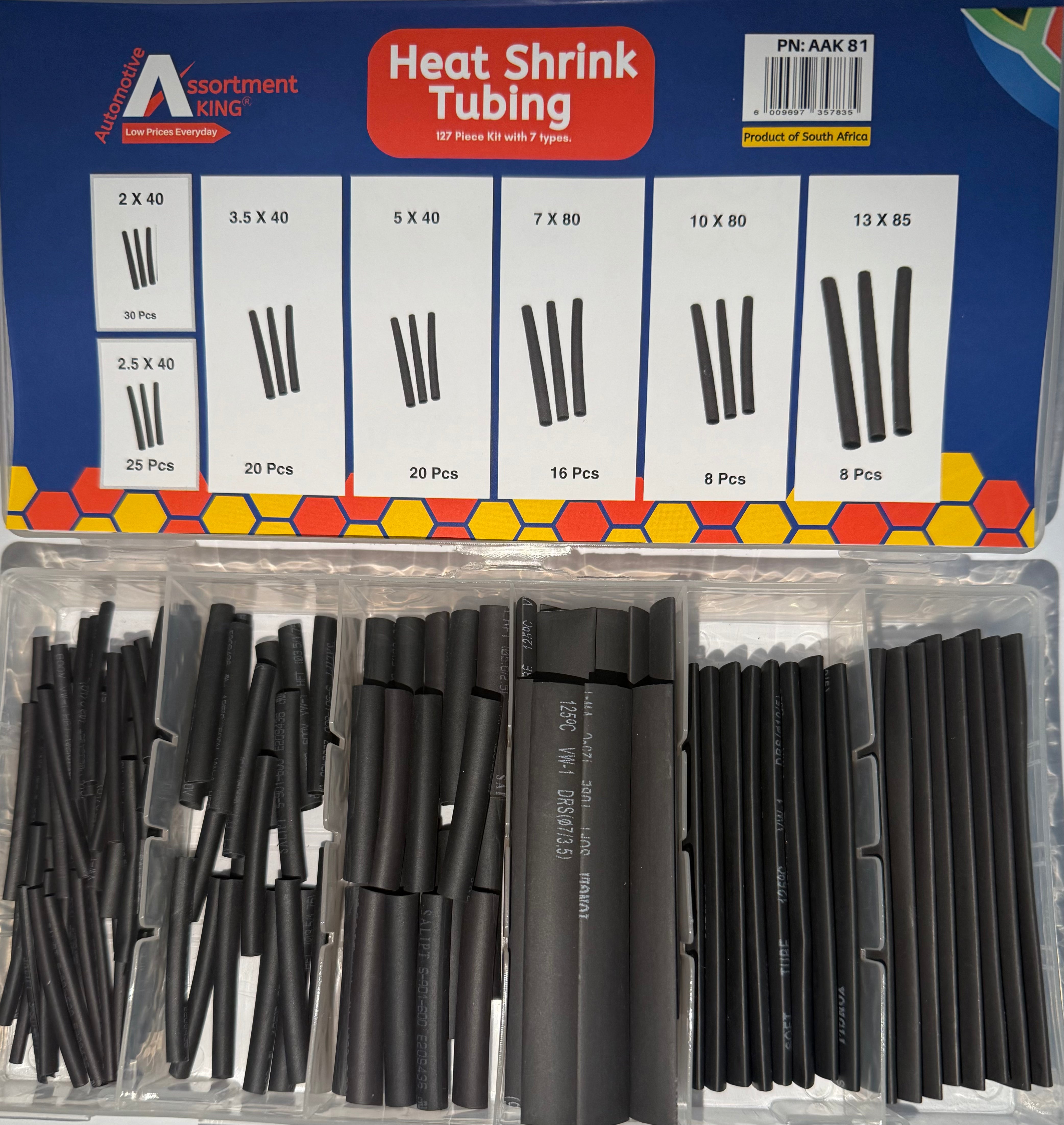 Heat Shrink Tubing Assortment Kit (127 Pieces)