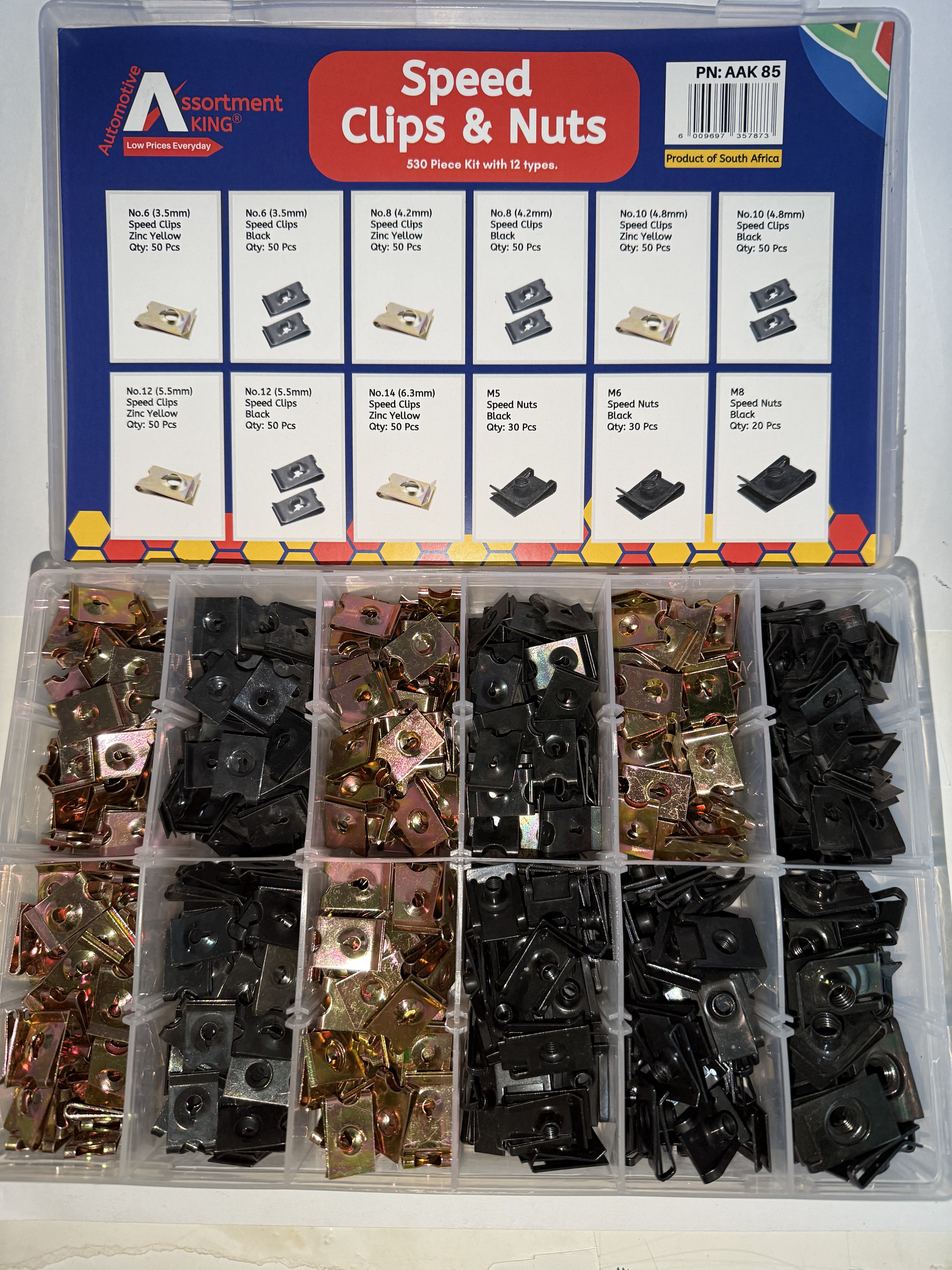 Speed Clips & Nuts - 530 Pieces | Large Box