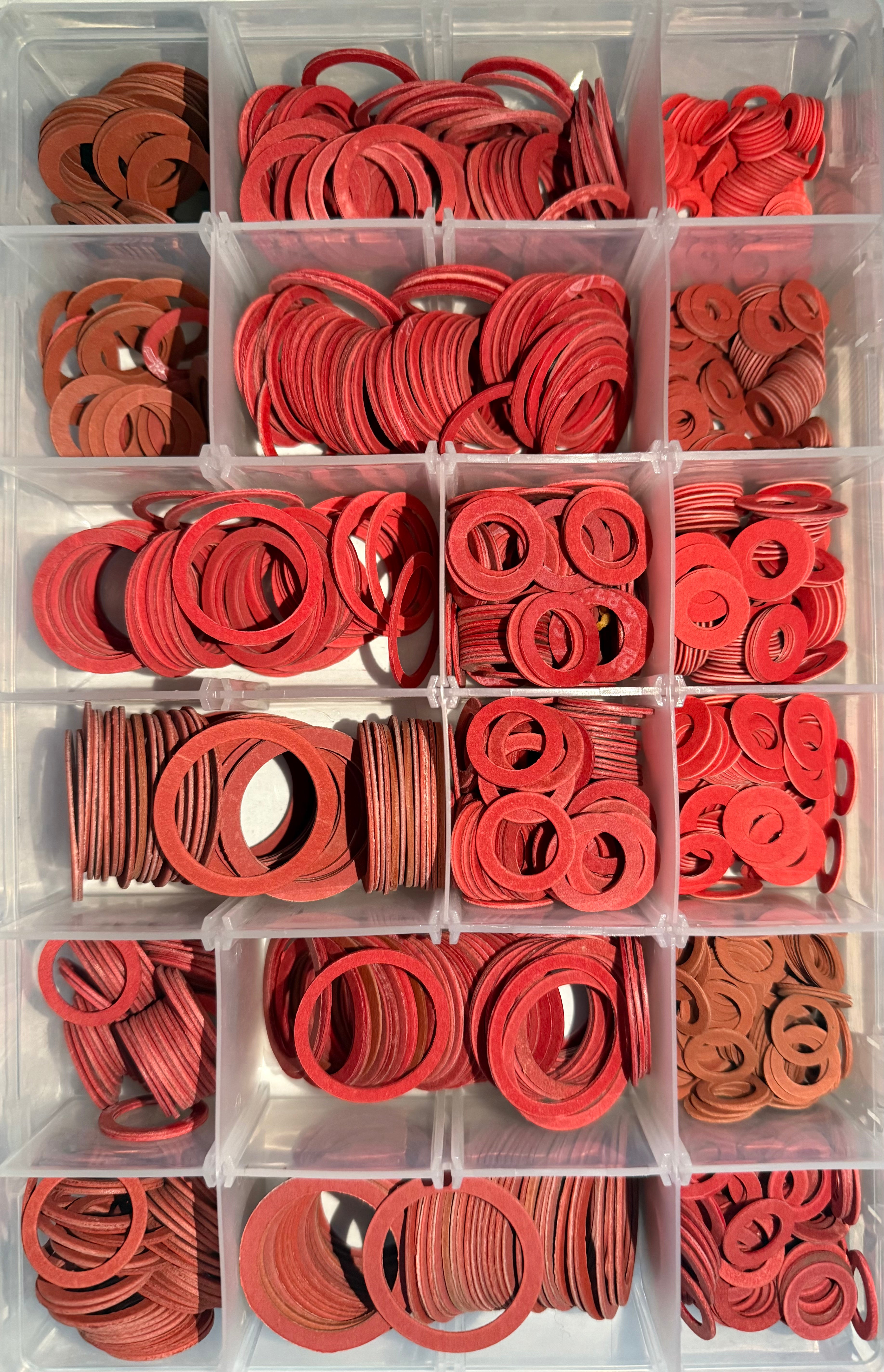 Fibre Washers (Vulcanised Sealing Rings) Din 7603 - 1,180 Pieces