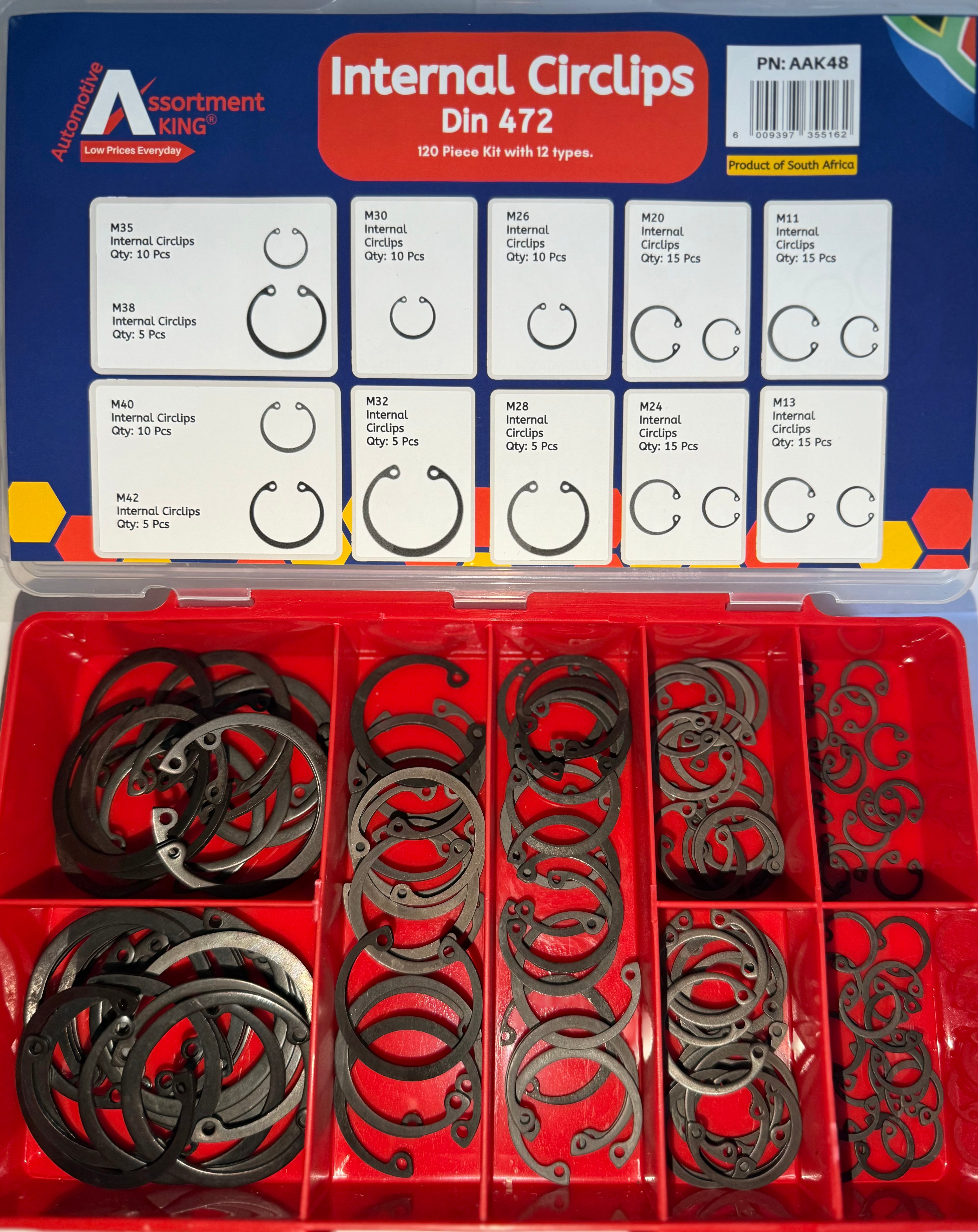 Internal Circlips Din 472 | 120 PCS