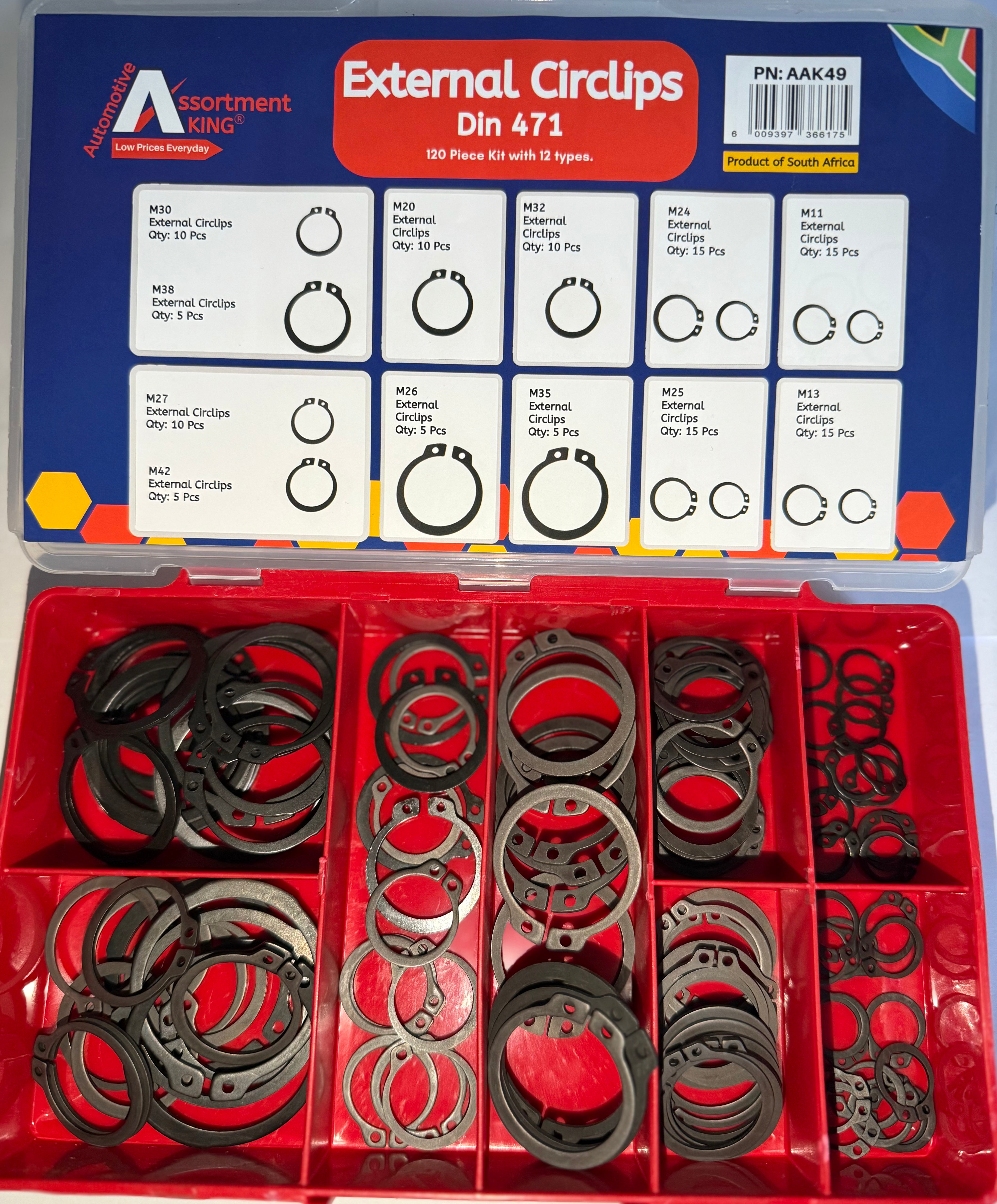 External Circlips Din 471 | 120 PCS