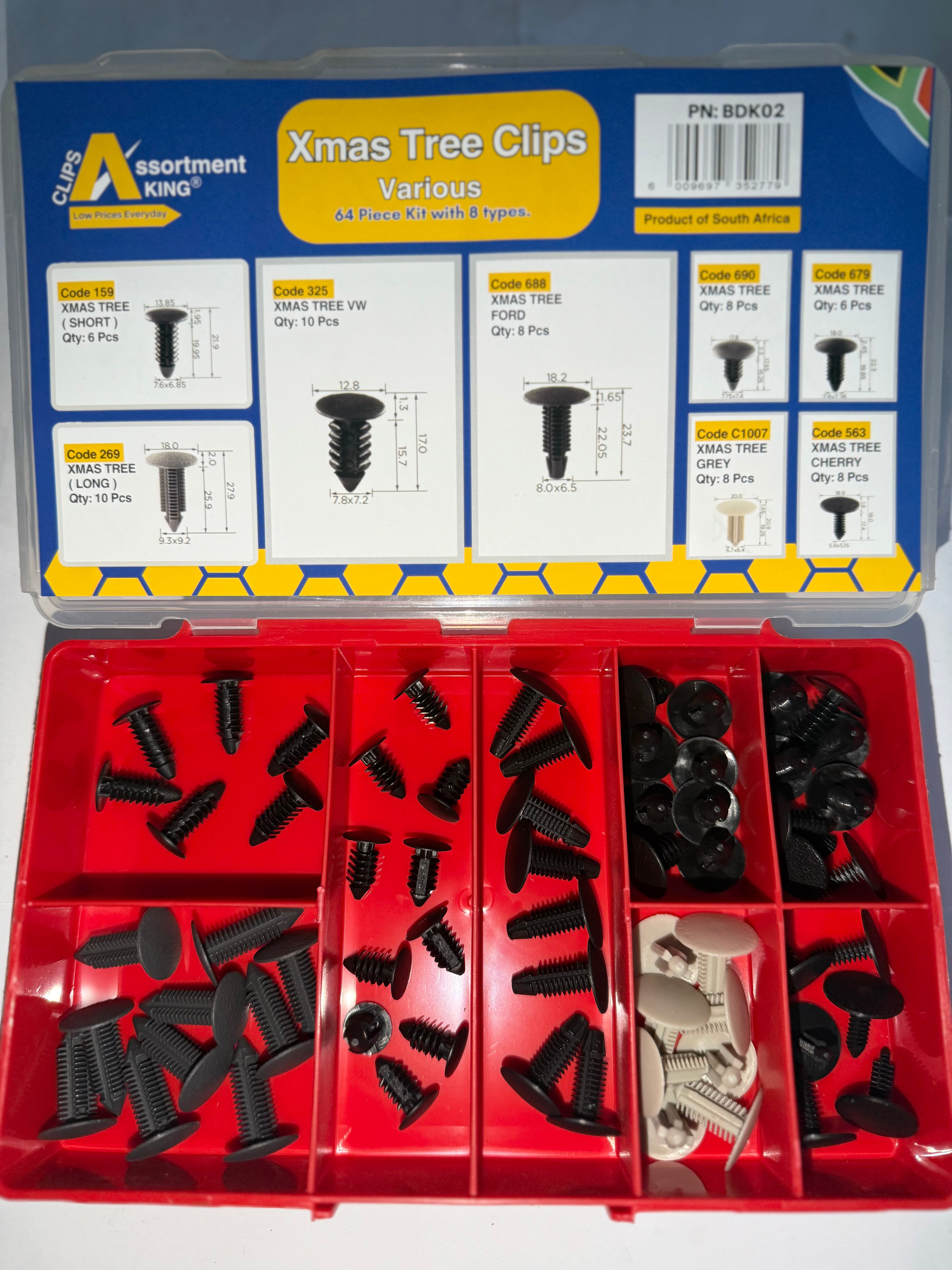 Xmas Tree Clips-Various | 64 Pieces