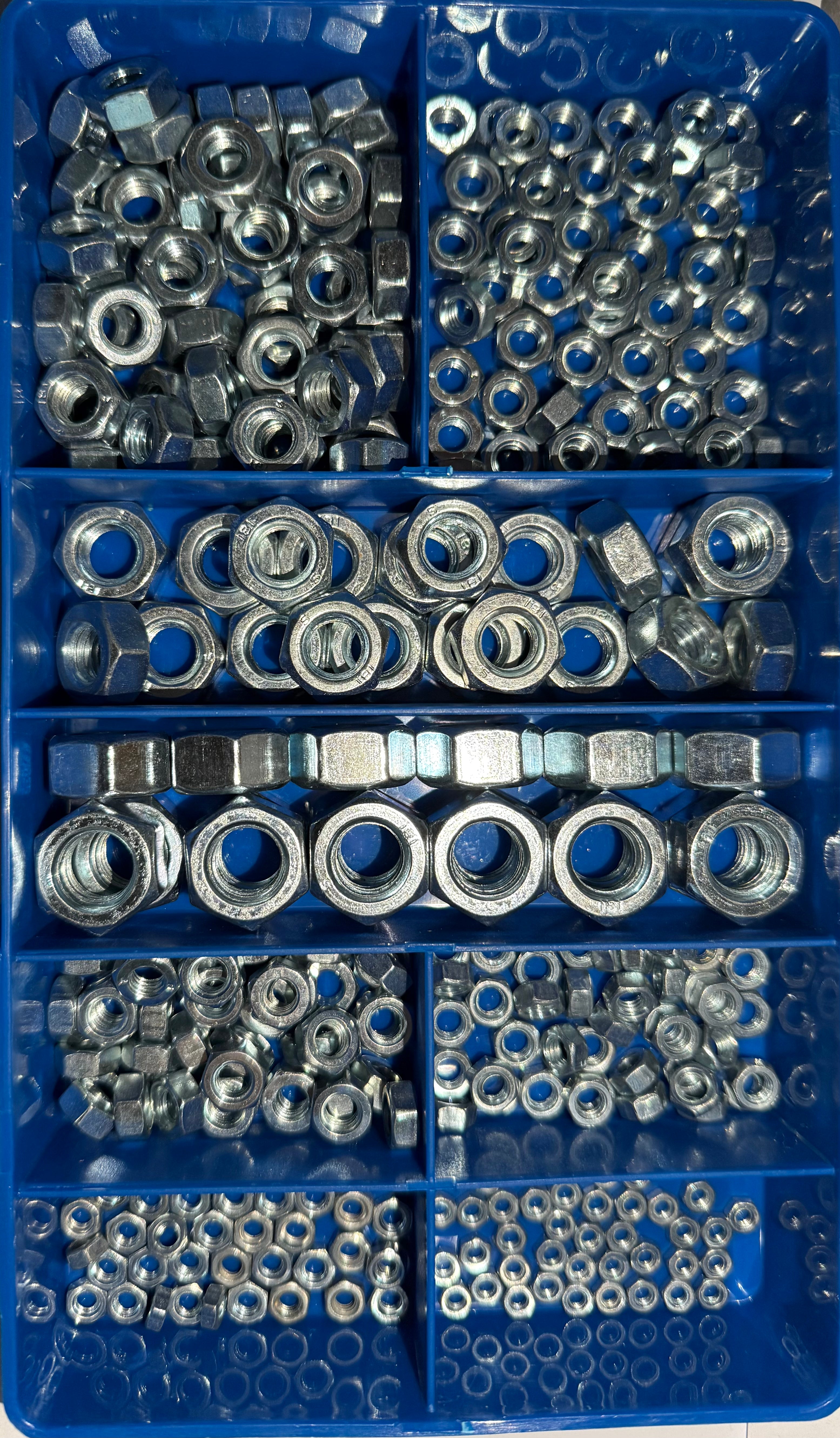 Hex Nuts Assortment Kit – 300 PCE | DIN 934 | Zinc Plated Steel
